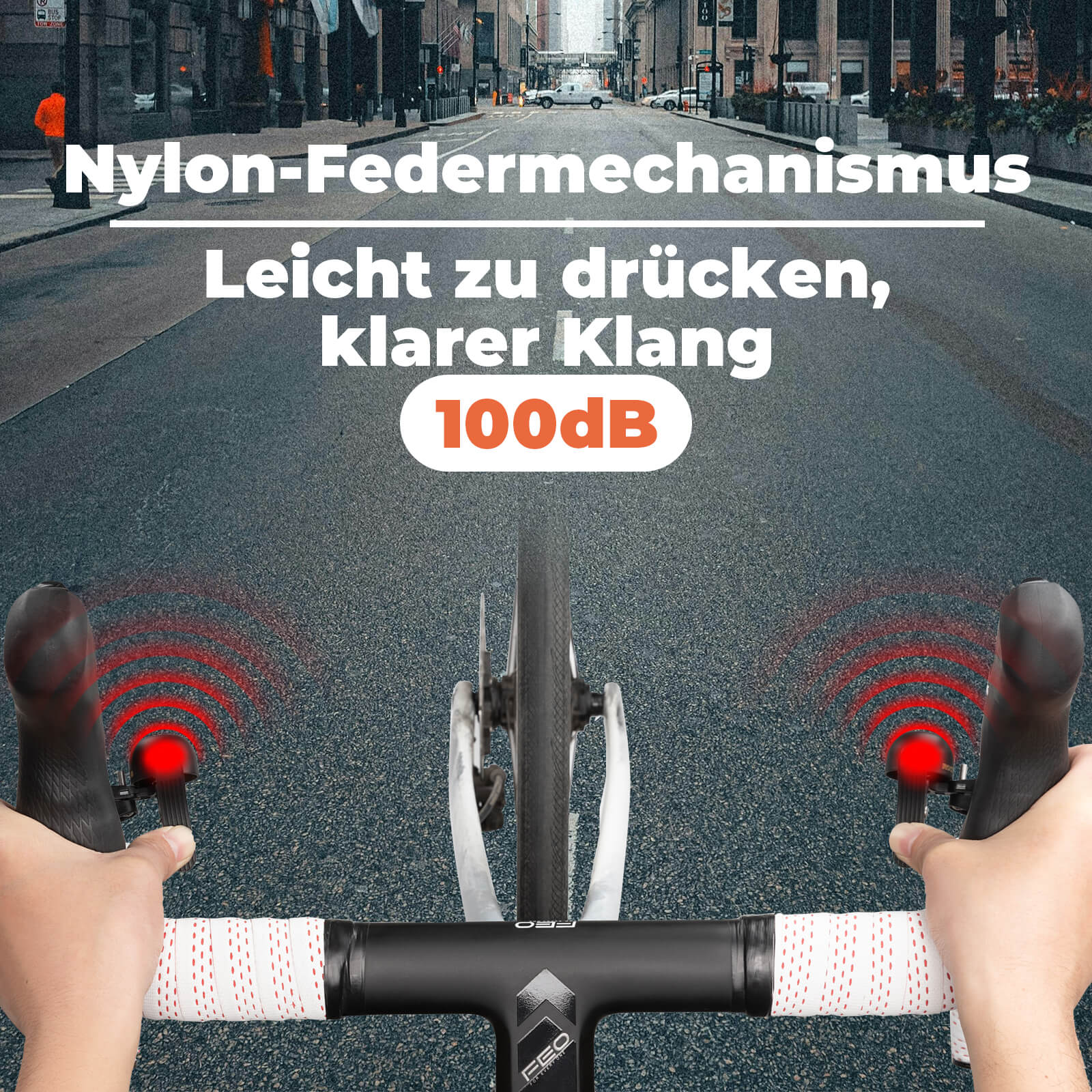 Rennrad Fahrradklingel für gebogene Lenker 27-30 mm - Image 9