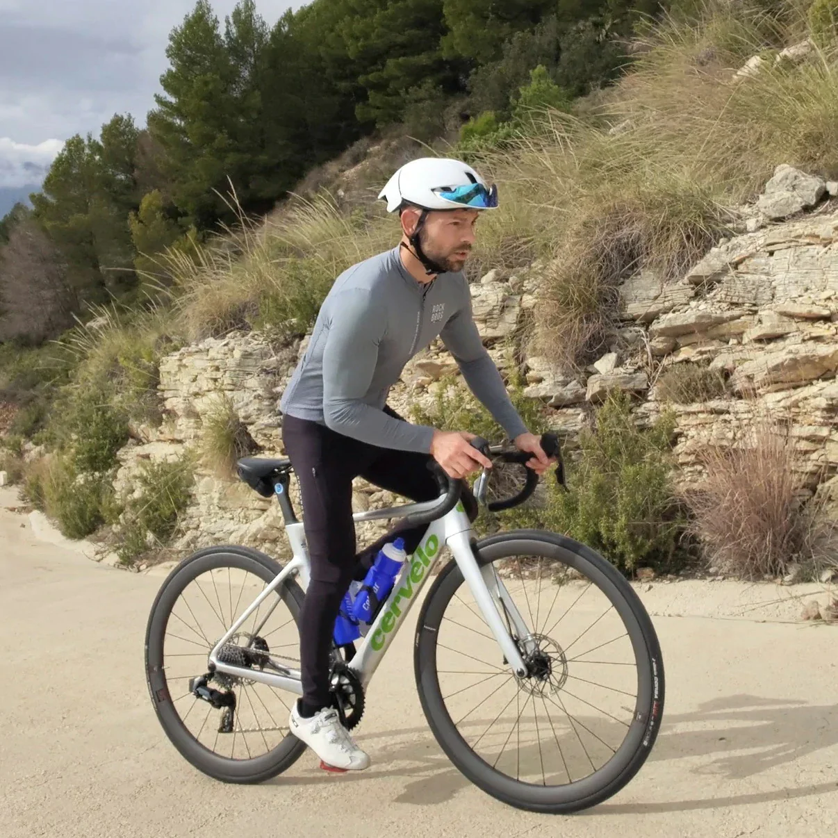 ROAD TO SKY Langarm-Radtrikot Herren Jersey Gelb/Blau - Image 11