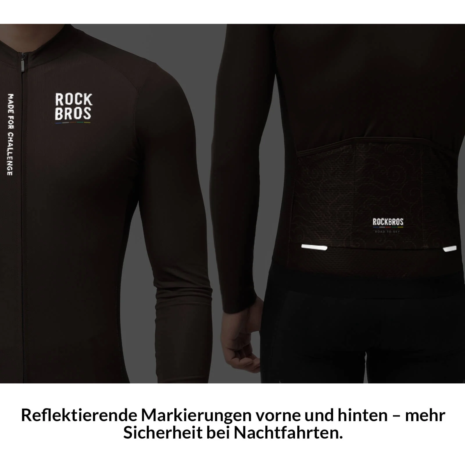 ROAD TO SKY Langarm-Radtrikot Herren Jersey Gelb/Blau - Image 6