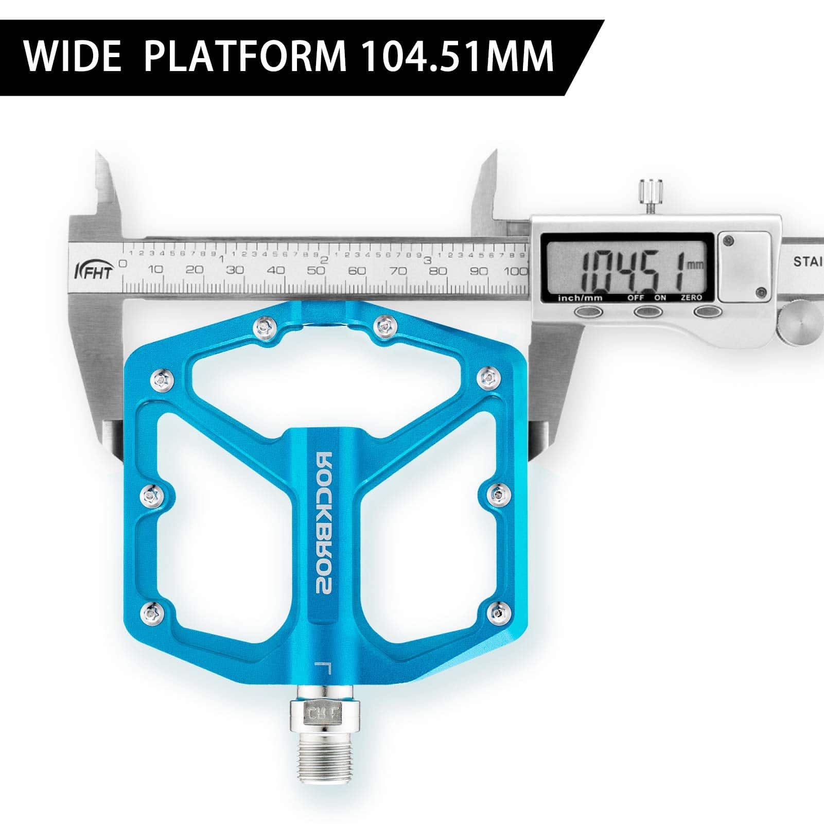 ROCKBROS Aluminium Platform Pedale 9/16 Zoll für MTB E-Bike Stadtrad - Image 10
