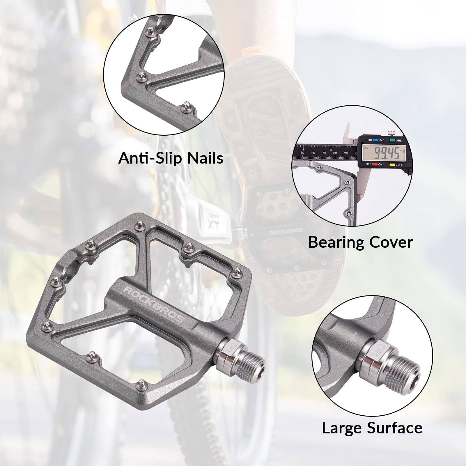 ROCKBROS Aluminium Platform Pedale 9/16 Zoll für MTB E-Bike Stadtrad - Image 30
