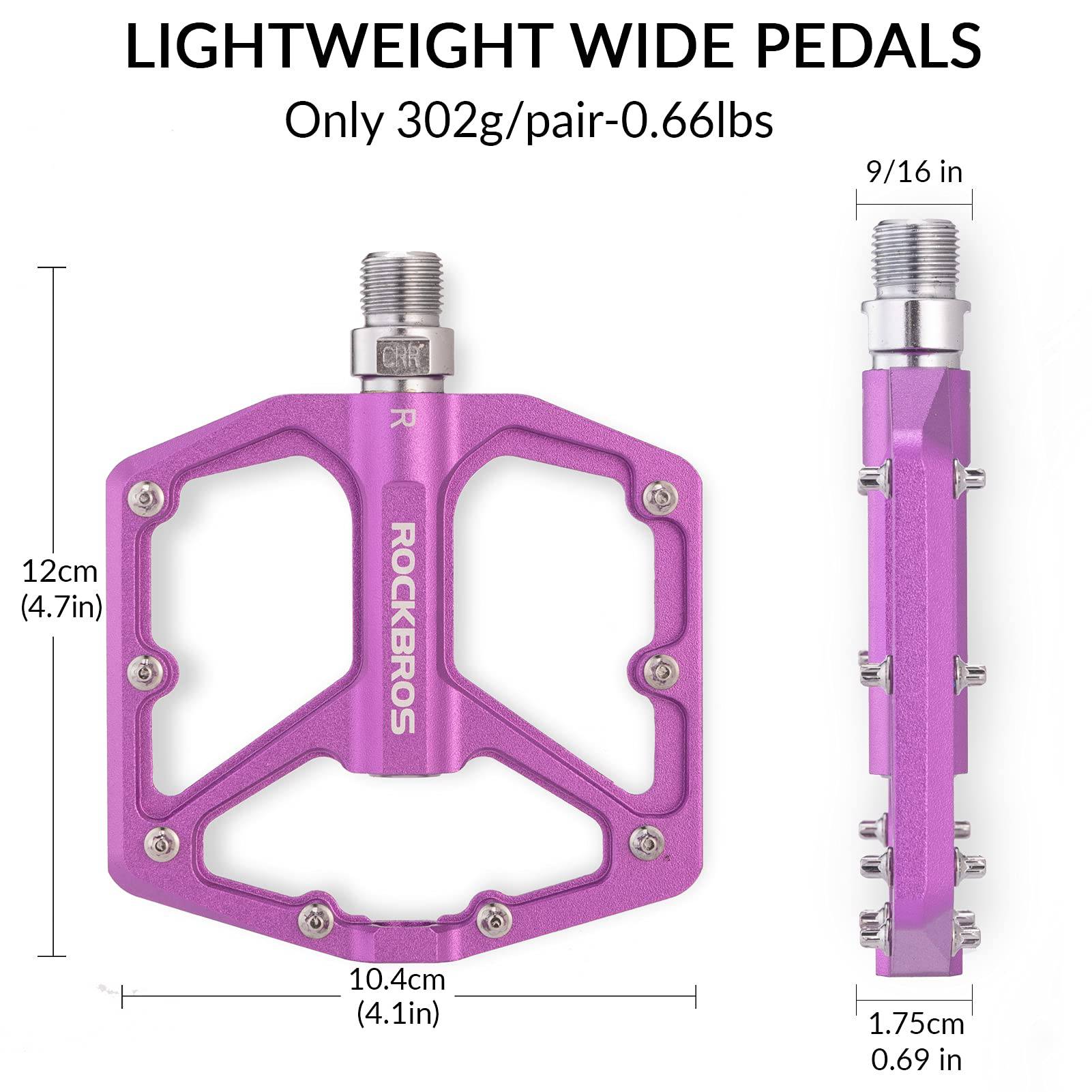 ROCKBROS Aluminium Platform Pedale 9/16 Zoll für MTB E-Bike Stadtrad - Image 35