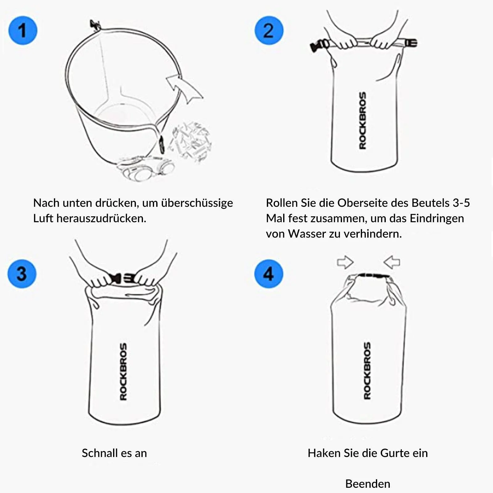 ROCKBROS Dry Bag Wasserdicht Packsack - Image 8