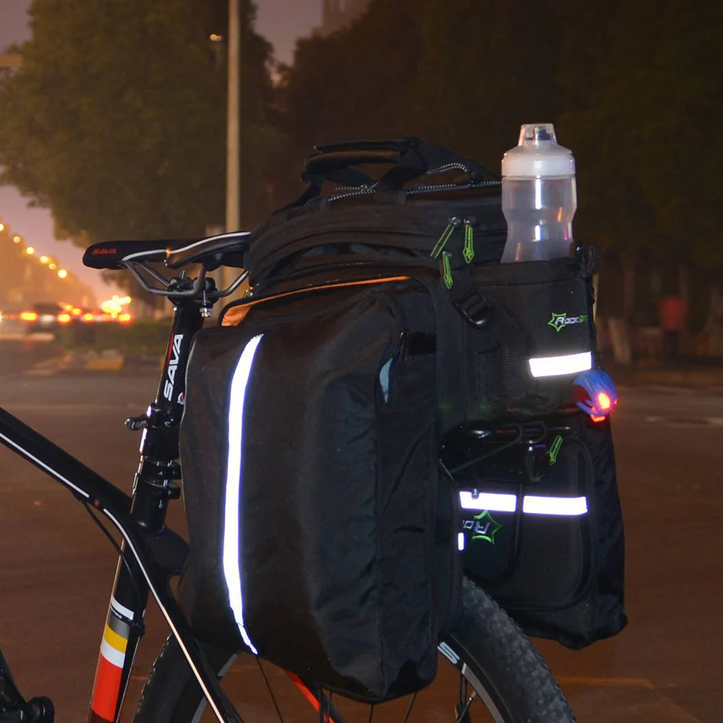 ROCKBROS Fahrrad Gepäckträgertasche wasserdichte mit Regenschutz 17-35L - Image 9