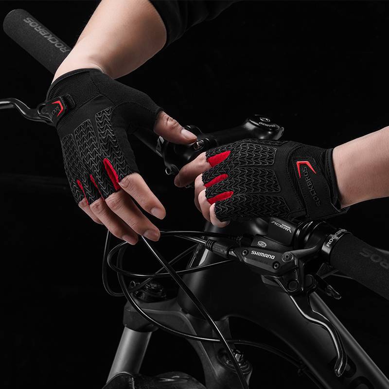 ROCKBROS Fahrrad Handschuhe Damen Herren Halbfinger Fahrradhandschuhe - Image 7