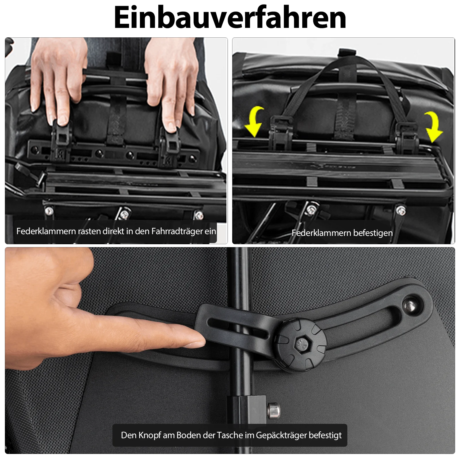 ROCKBROS Fahrrad hinter Gepäckträgertasche wasserdicht 20-27L für E-Bike/Rennrad/MTB - Image 10