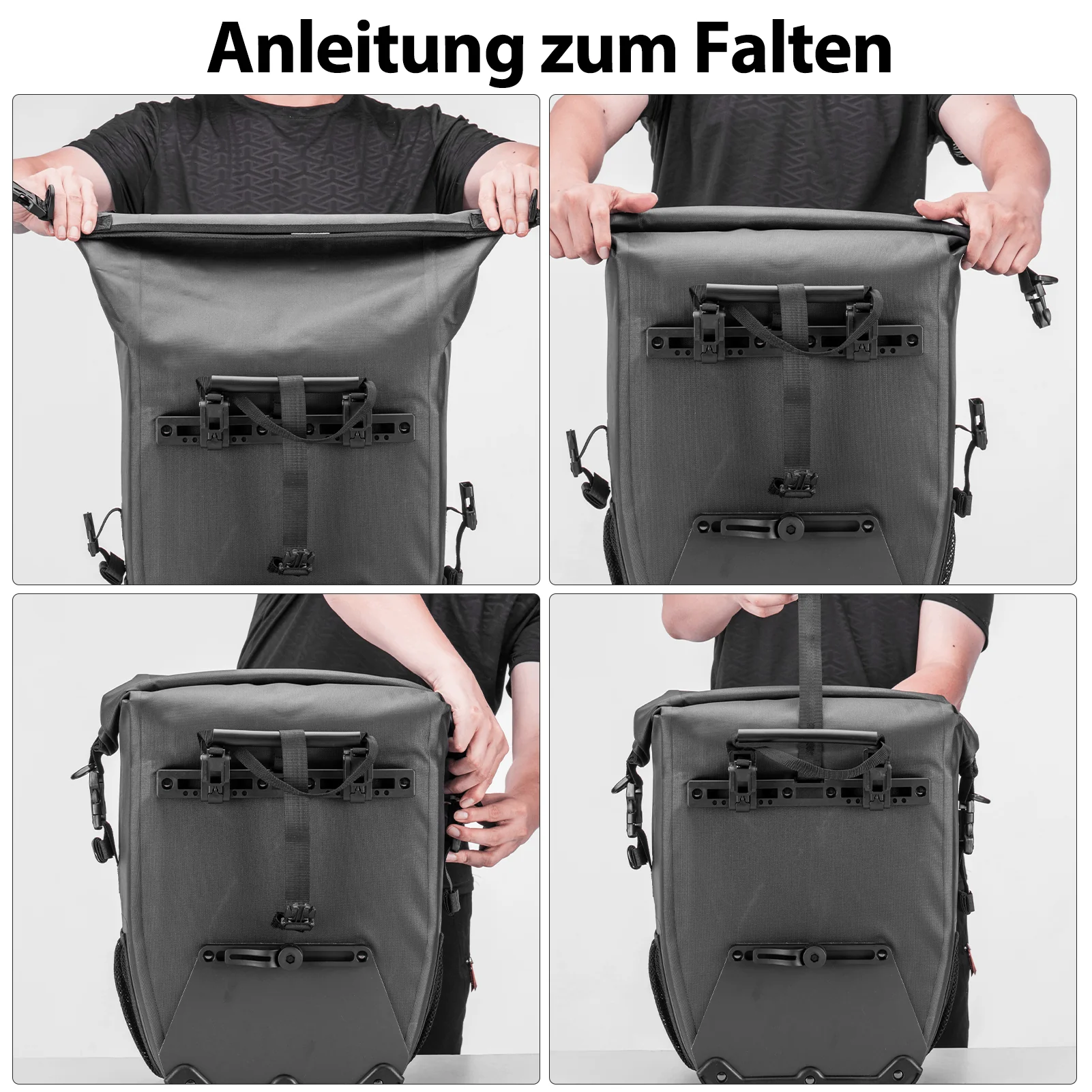 ROCKBROS Fahrrad hinter Gepäckträgertasche wasserdicht 20-27L für E-Bike/Rennrad/MTB - Image 11