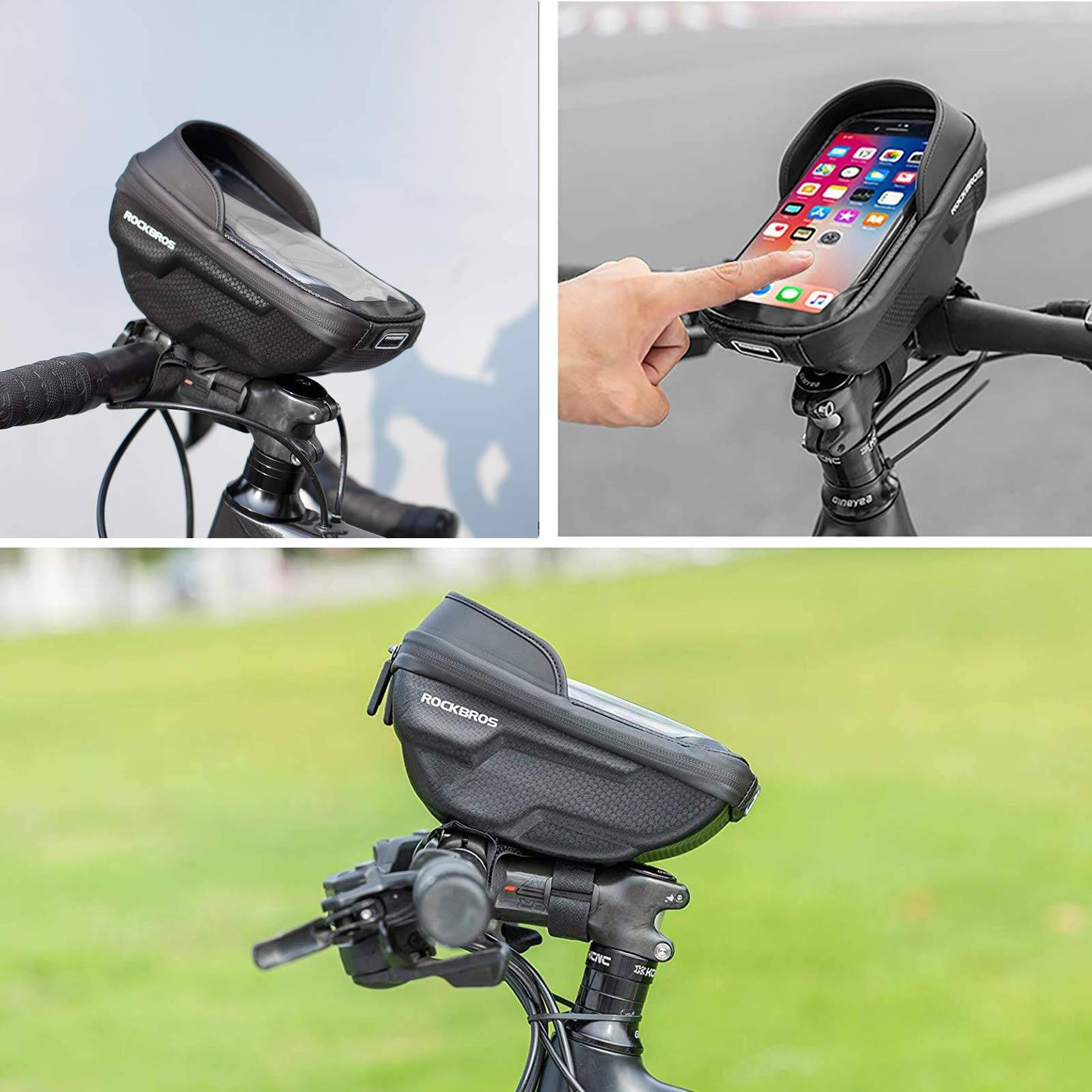 ROCKBROS Fahrrad Lenkertasche Handyhalterung mit TPU Touchscreen - Image 5