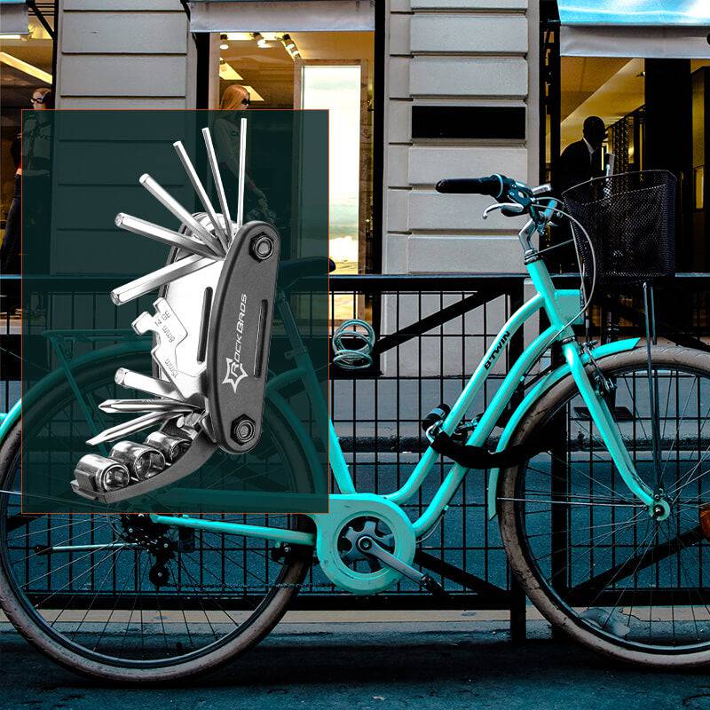 ROCKBROS Fahrrad Multifunktionswerkzeug 16 in 1 Reparatur Werkzeug– Steckschlüssel-Variante - Image 6