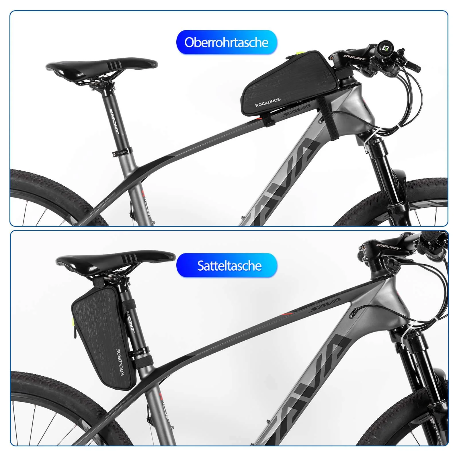 ROCKBROS Fahrrad Oberrohrtasche/Satteltasche 1,1L mit Innenfächern - Image 7