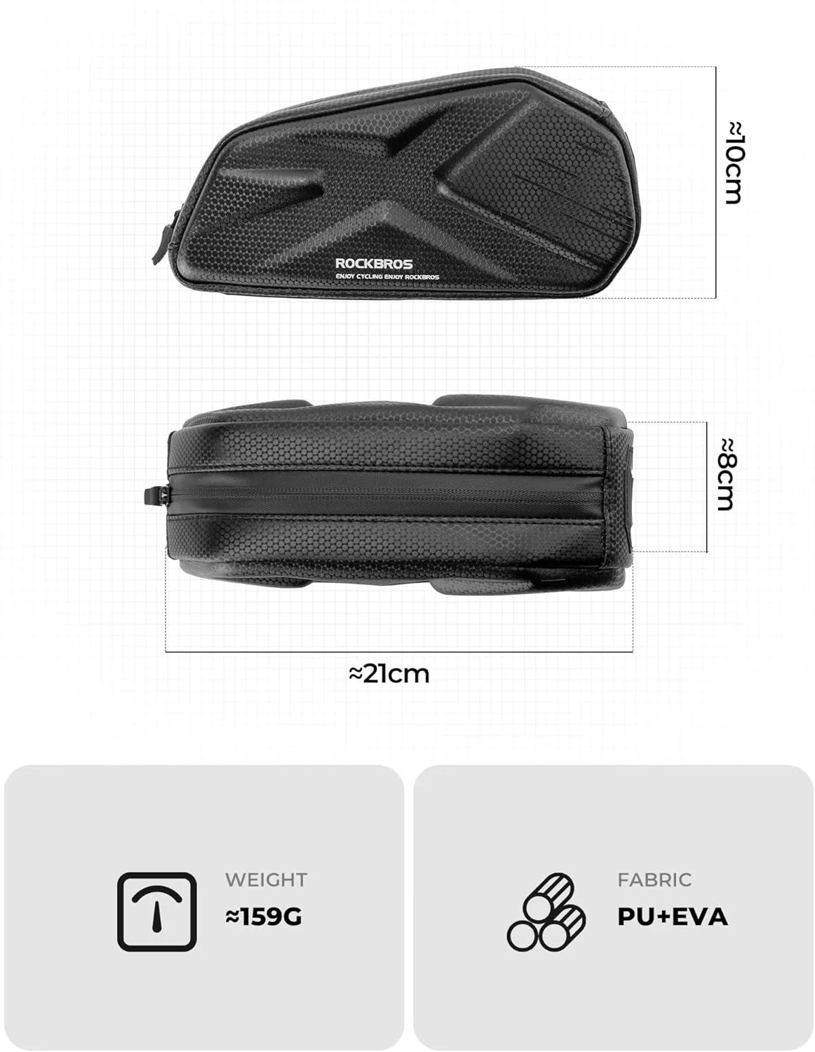 ROCKBROS Fahrrad Rahmentasche Fahrradtasche Oberrohrtasche 1.4L - Image 8