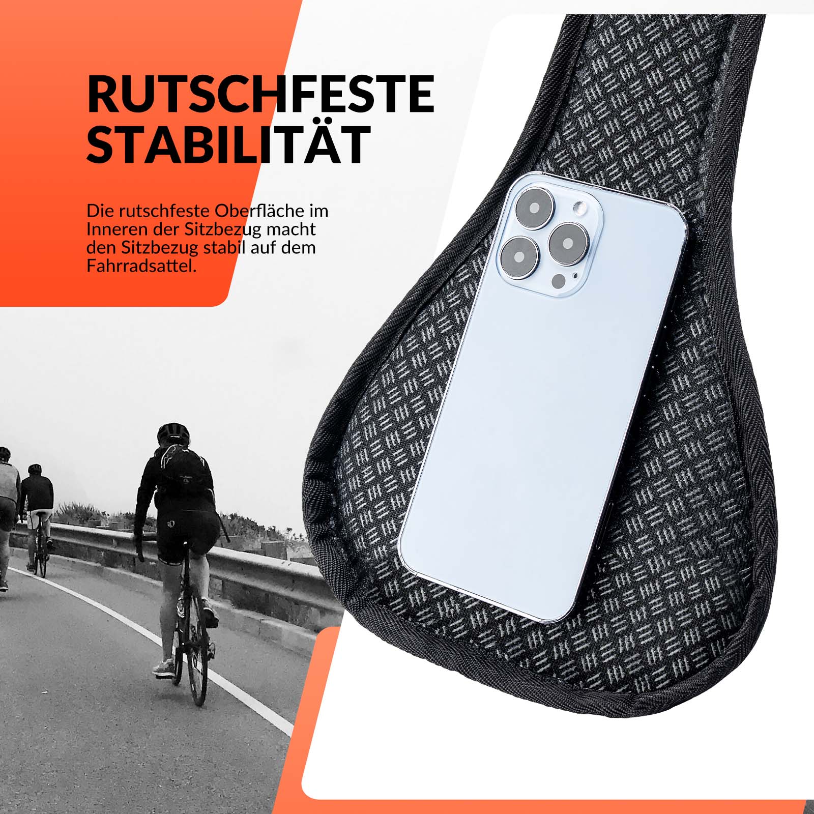 ROCKBROS Fahrrad Sattelbezug Gel Gepolsterter Weicher Fahrradsitz Bezug - Image 7