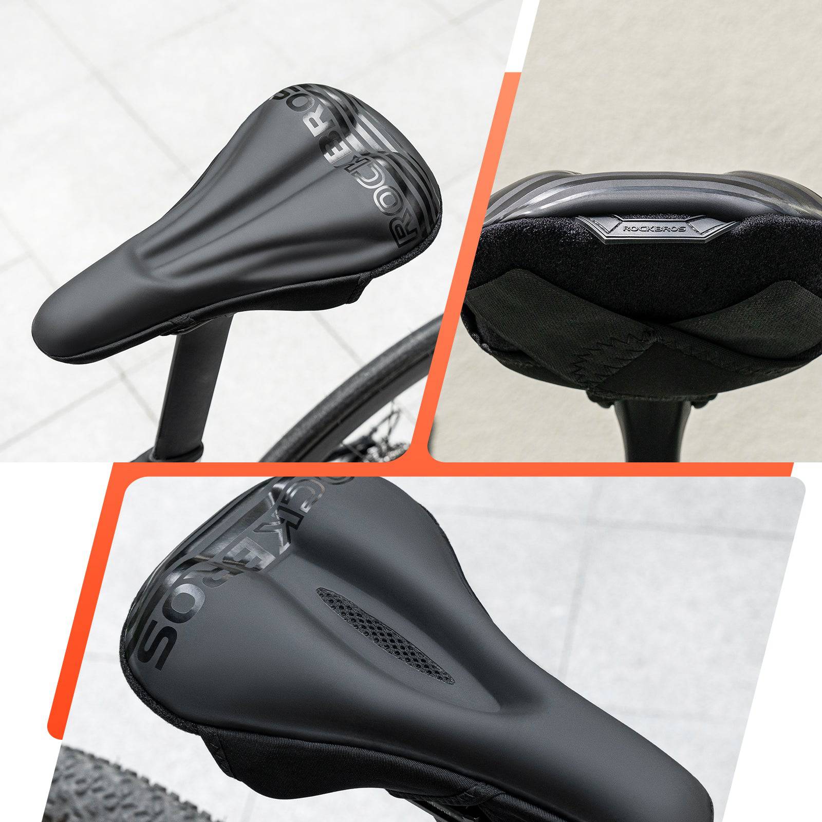 ROCKBROS Fahrrad Sattelbezug Gel Gepolsterter Weicher Fahrradsitz Bezug - Image 9
