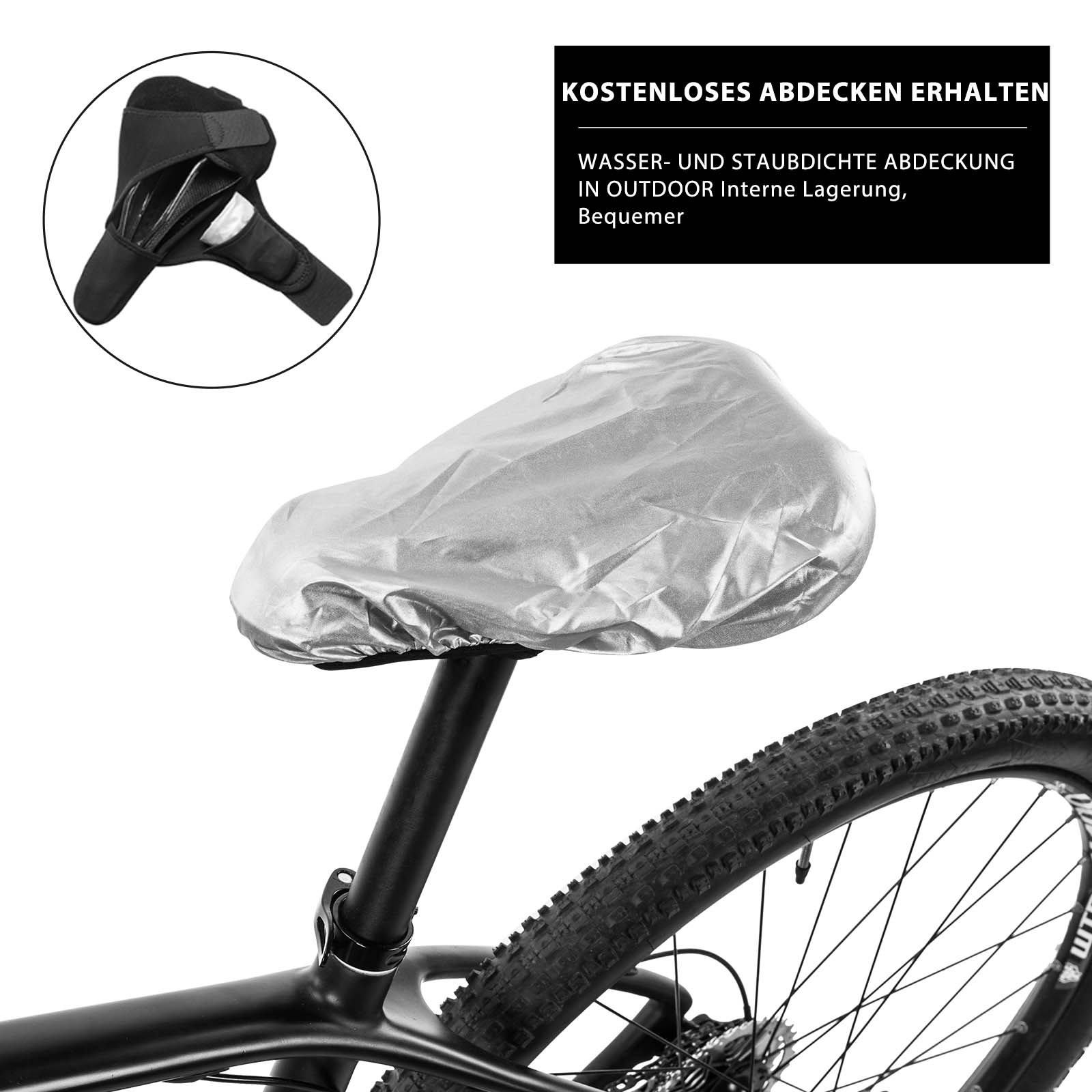 ROCKBROS Fahrrad Sattelbezug Gel Sattel Überzug Schwarz - Image 6