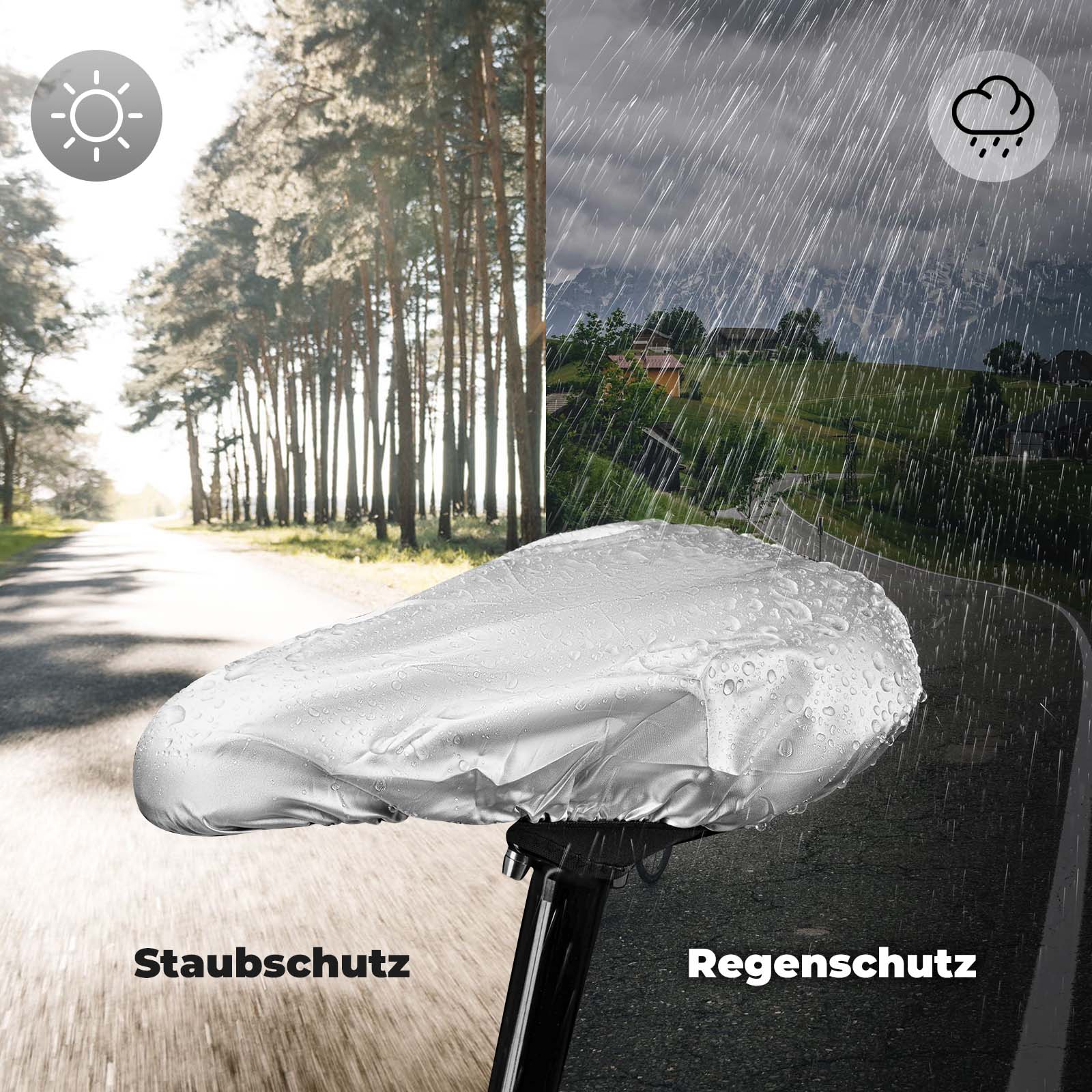 ROCKBROS Fahrrad Sattelbezug Gelüberzug für Fahrradsitz mit Wasserdichter - Image 10