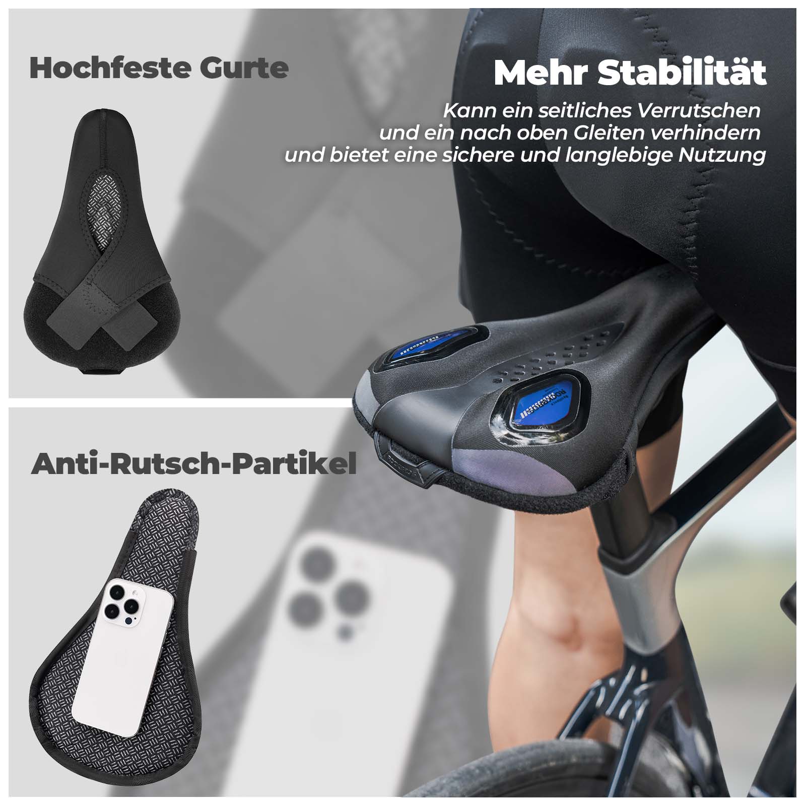 ROCKBROS Fahrrad Sattelbezug Gelüberzug für Fahrradsitz mit Wasserdichter - Image 5