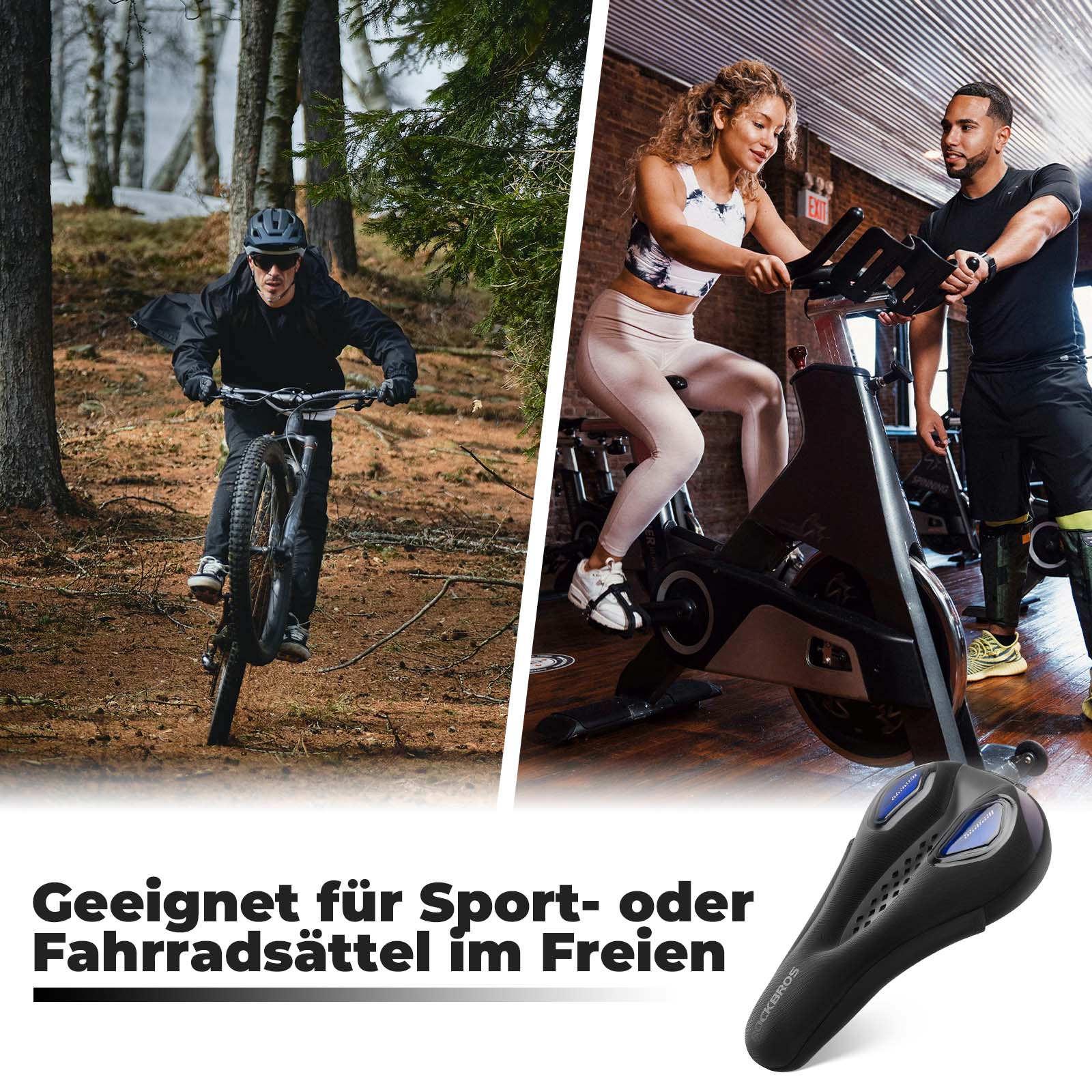 ROCKBROS Fahrrad Sattelbezug Gelüberzug für Fahrradsitz mit Wasserdichter - Image 7