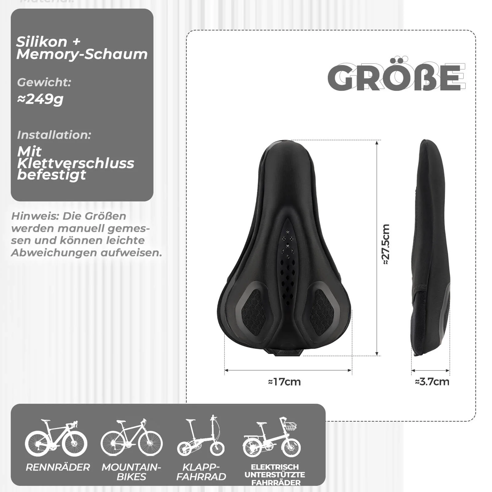 ROCKBROS Fahrrad Sattelbezug Wasserdicht Fahrradsattel Überzug Atmungsaktiv - Image 4
