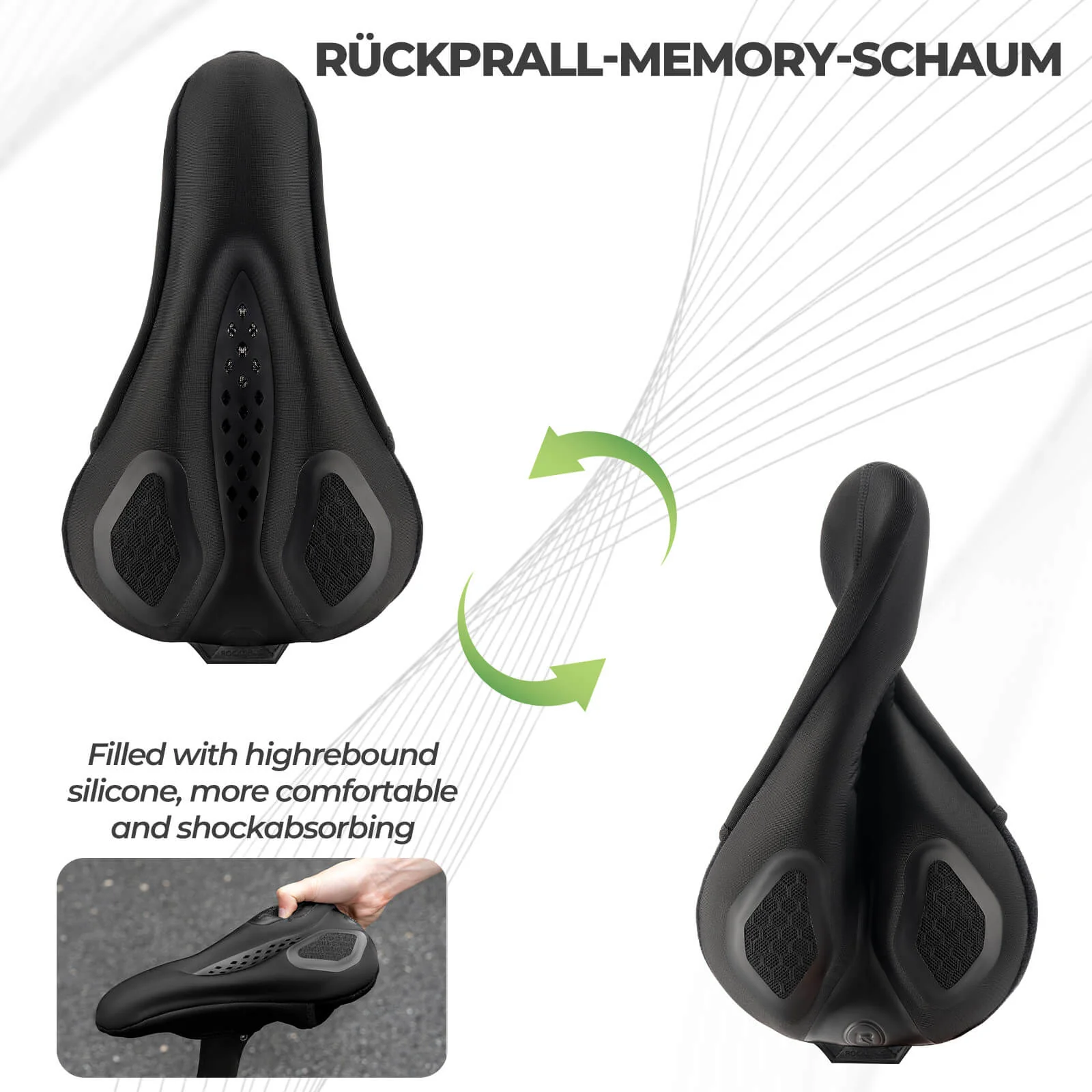 ROCKBROS Fahrrad Sattelbezug Wasserdicht Fahrradsattel Überzug Atmungsaktiv - Image 5