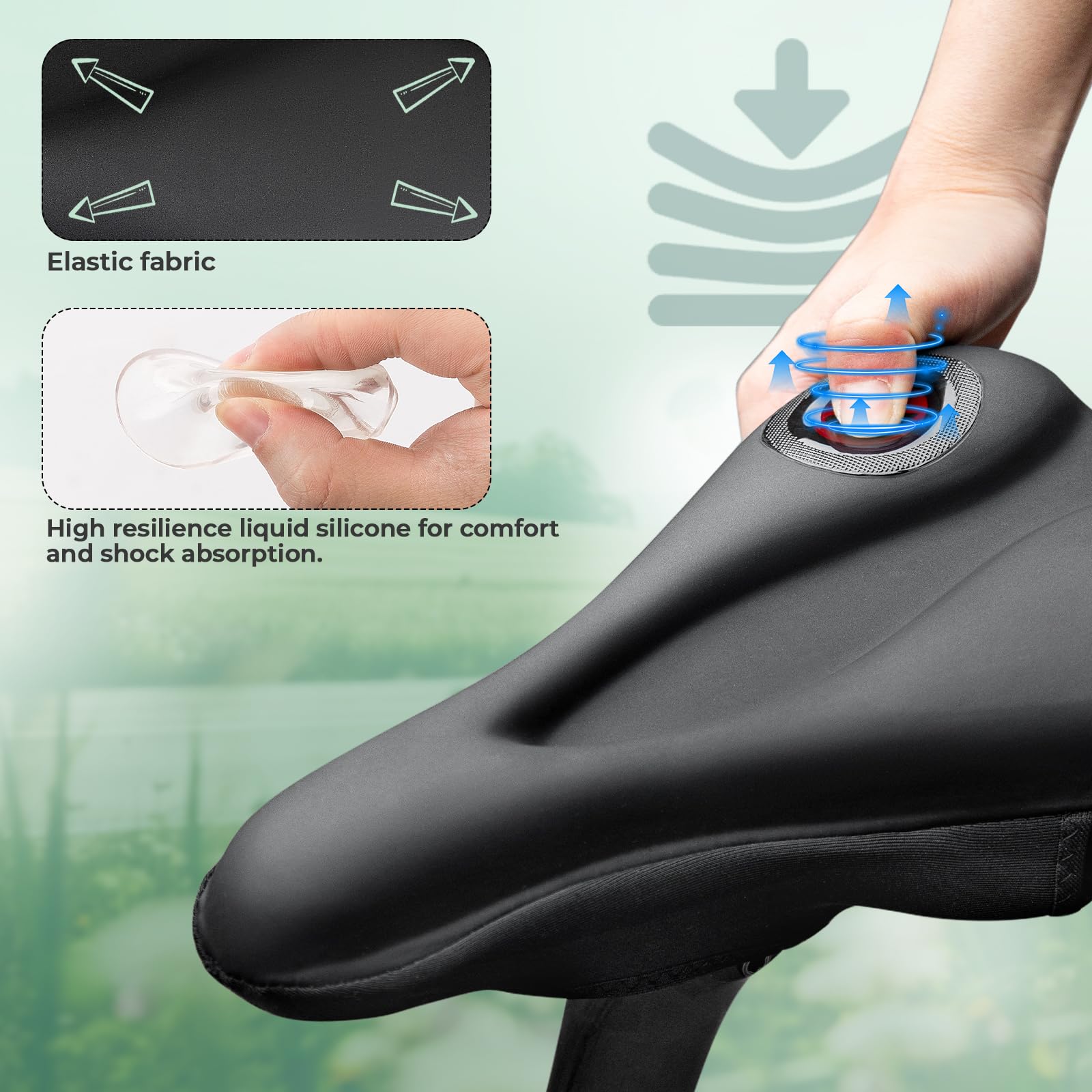 ROCKBROS Fahrrad Sattelbezug wasserdichtem Fahrradsattel Gelüberzug - Image 4
