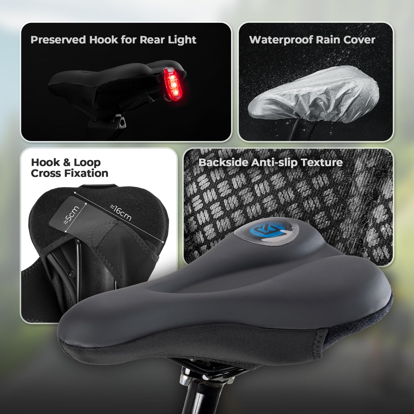 ROCKBROS Fahrrad Sattelbezug wasserdichtem Fahrradsattel Gelüberzug - Image 6