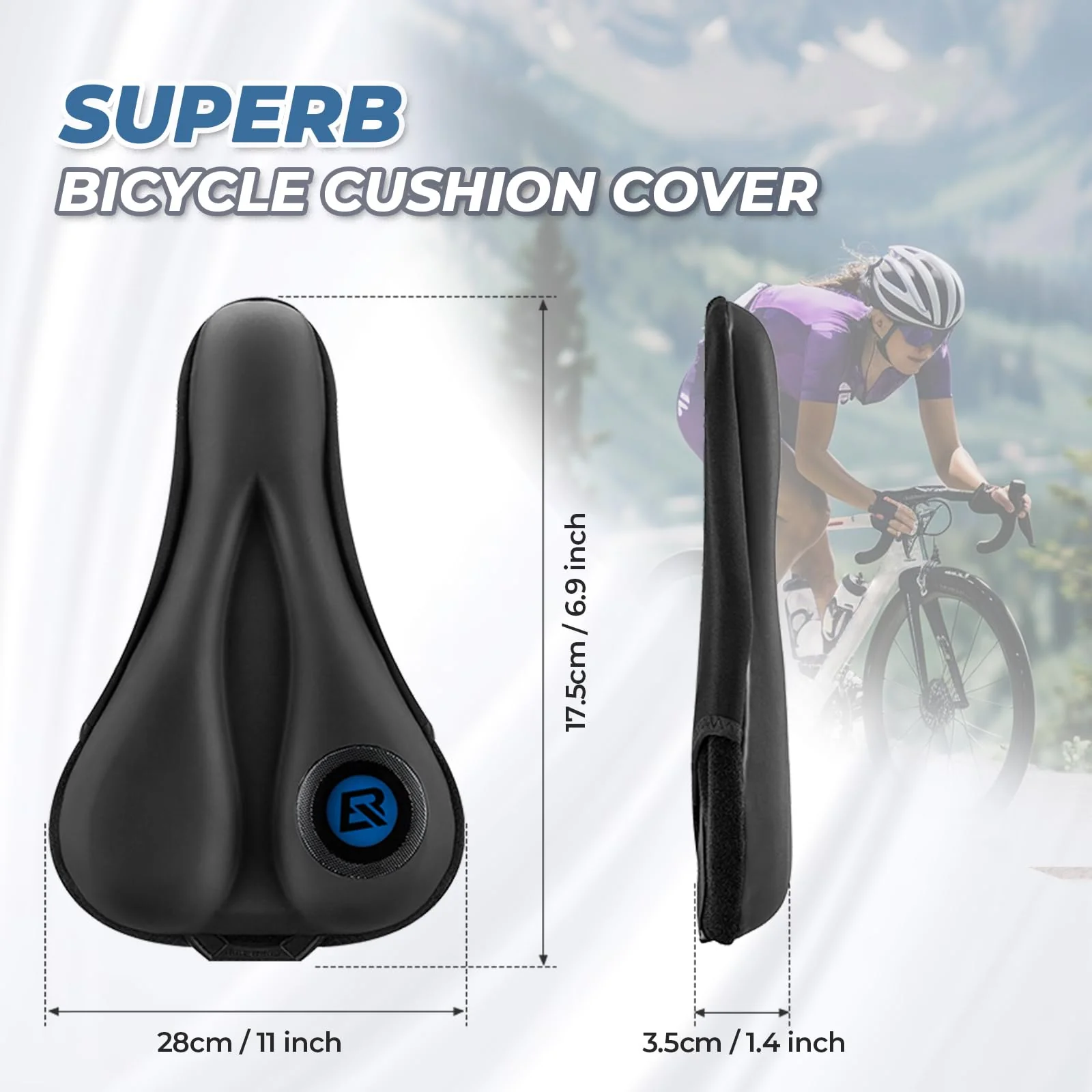 ROCKBROS Fahrrad Sattelbezug wasserdichtem Fahrradsattel Gelüberzug - Image 7