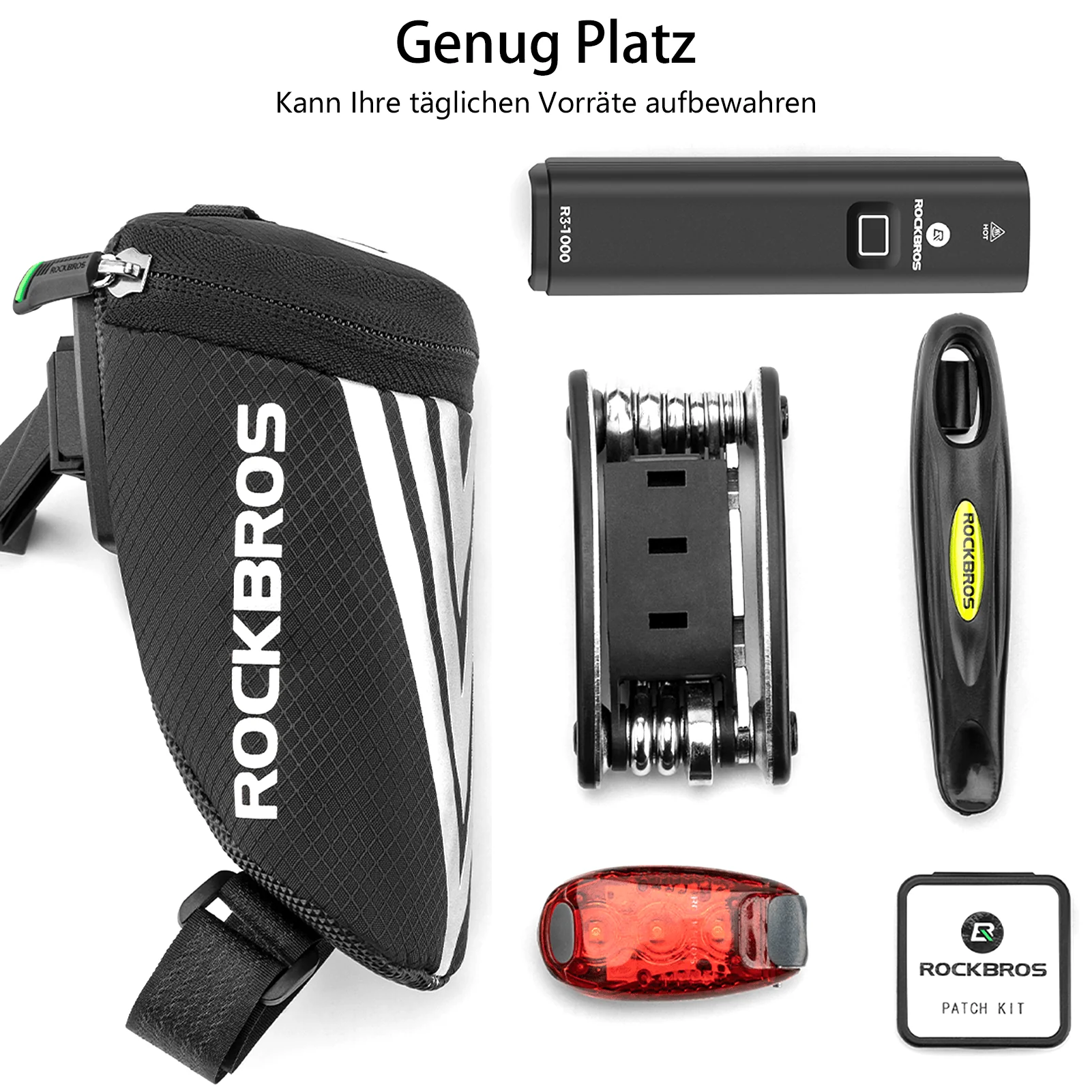 ROCKBROS Fahrrad Satteltasche für MTB/Rennrad/Faltrad Mini Portable - Image 12