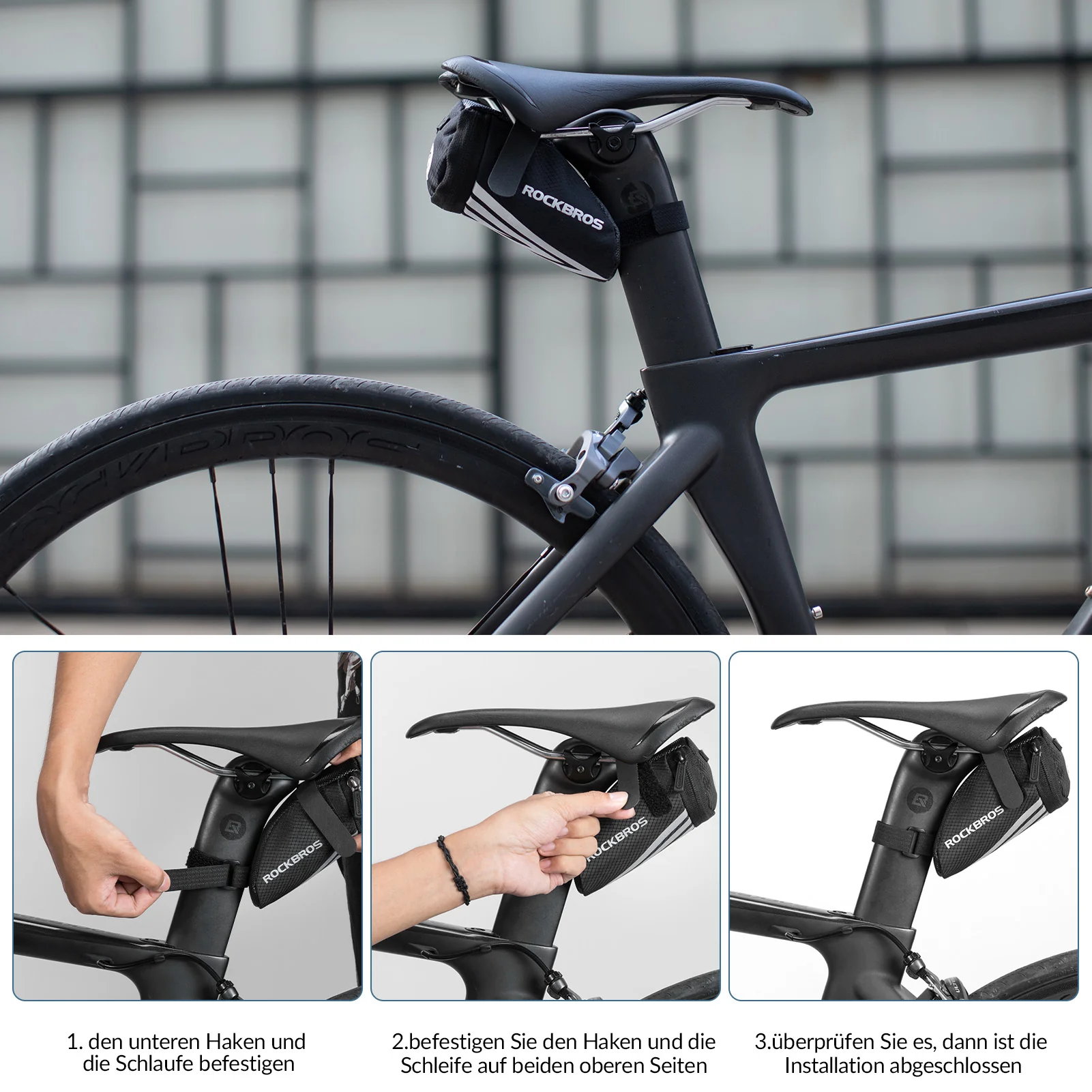 ROCKBROS Fahrrad Satteltasche für MTB/Rennrad/Faltrad Mini Portable - Image 14