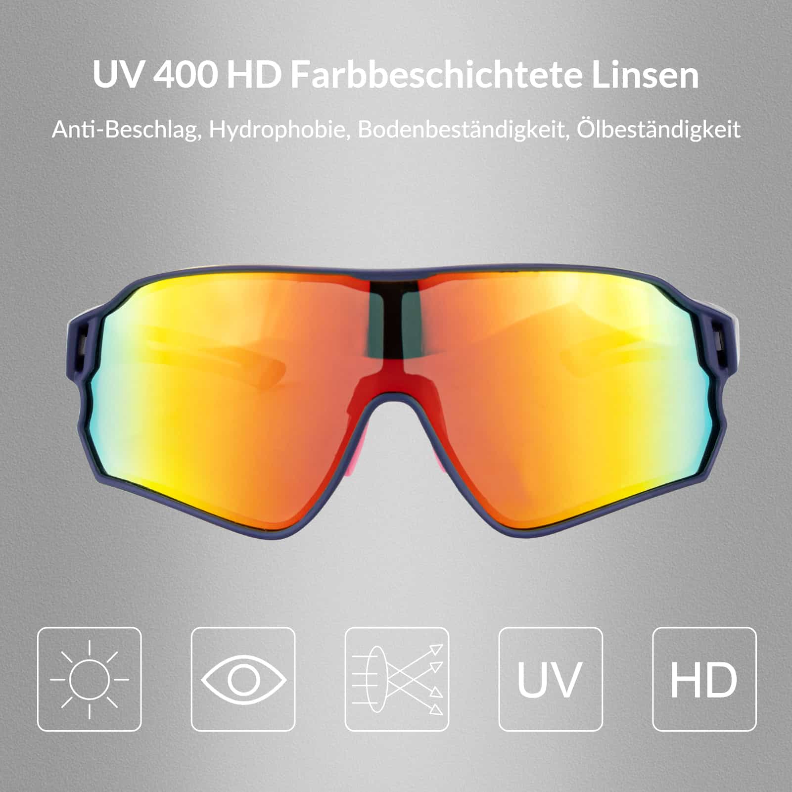 Polarisierte Sportbrille für Radfahrer (UV-Schutz) - Image 10