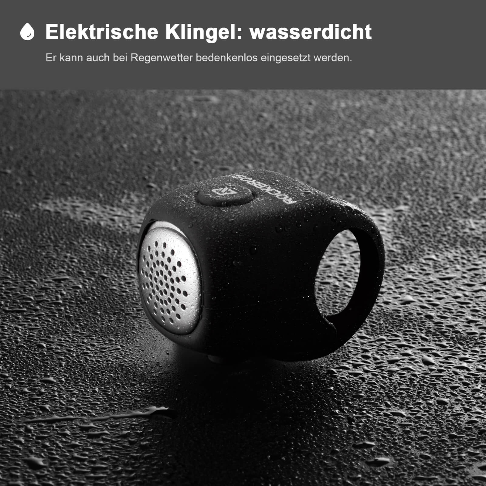 ROCKBROS Fahrradklingel Elektronisch Glocke IPX4 Wasserdicht - Image 4