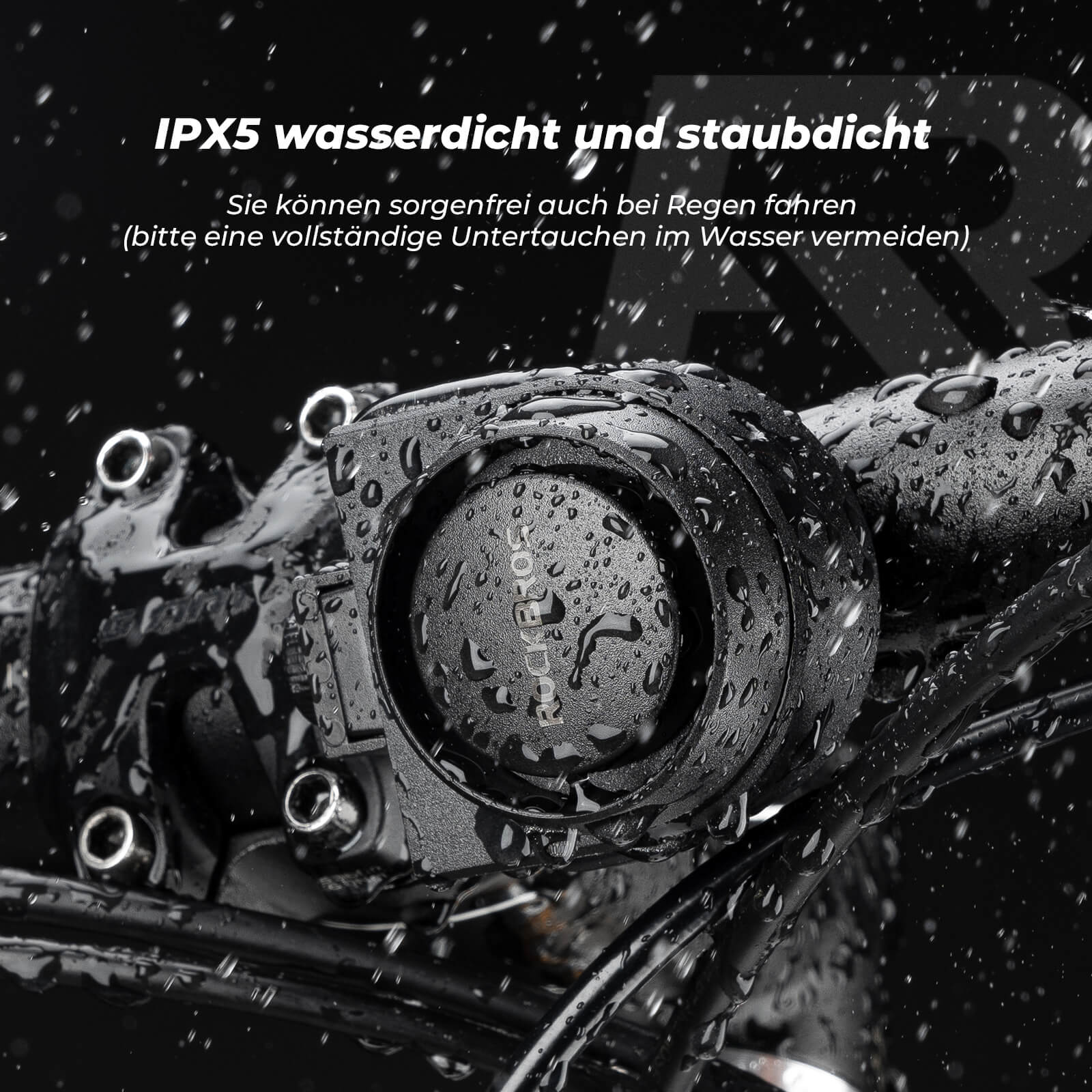ROCKBROS Fahrradklingel Kabellose Warnsirene Elektrisch Farhrad Glocke IPX5 - Image 4