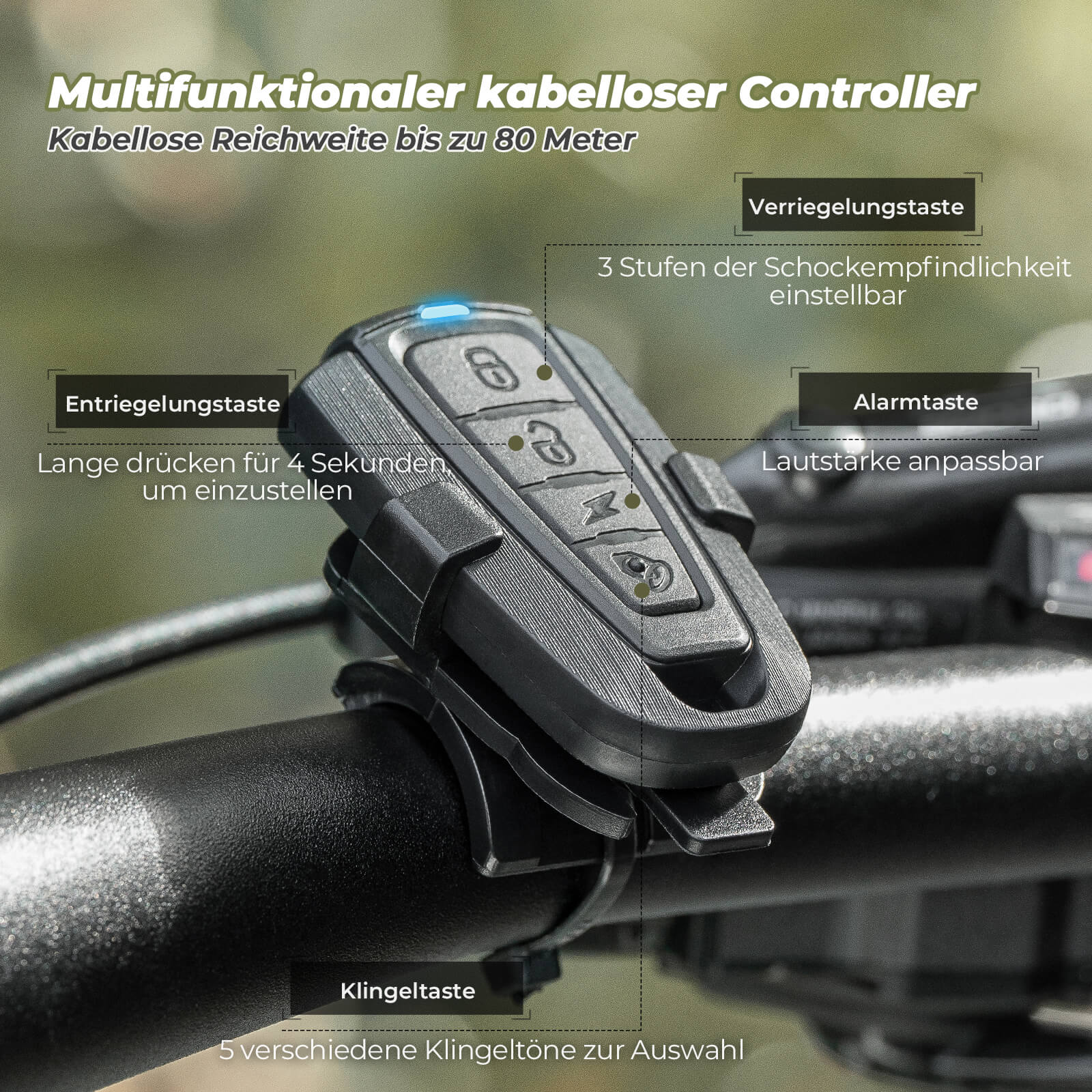 ROCKBROS Fahrradklingel Kabellose Warnsirene Elektrisch Farhrad Glocke IPX5 - Image 7