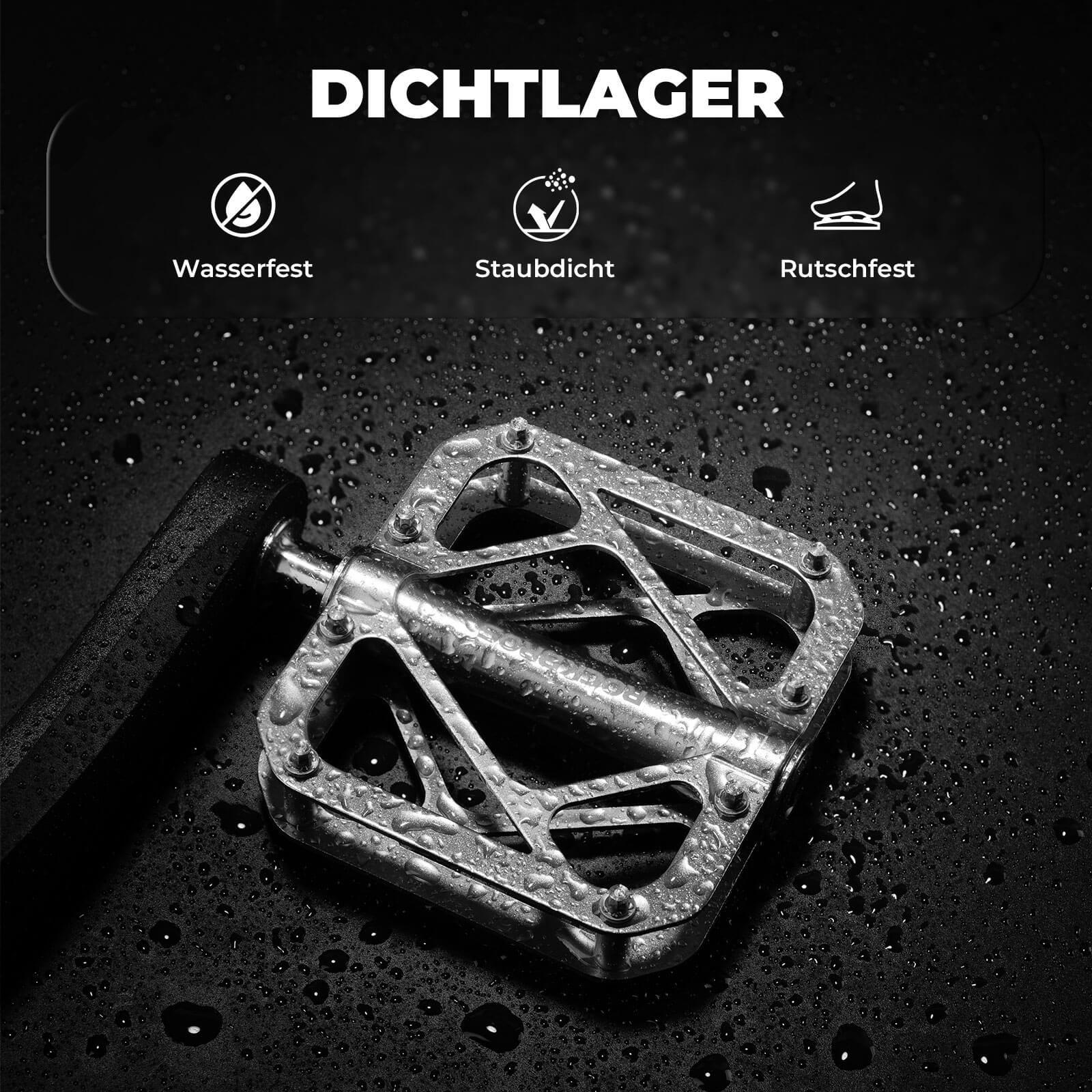 ROCKBROS Fahrradpedale aus Titanlegierung 3-Lager MTB-Pedale Plattform 9/16 Zoll - Image 4