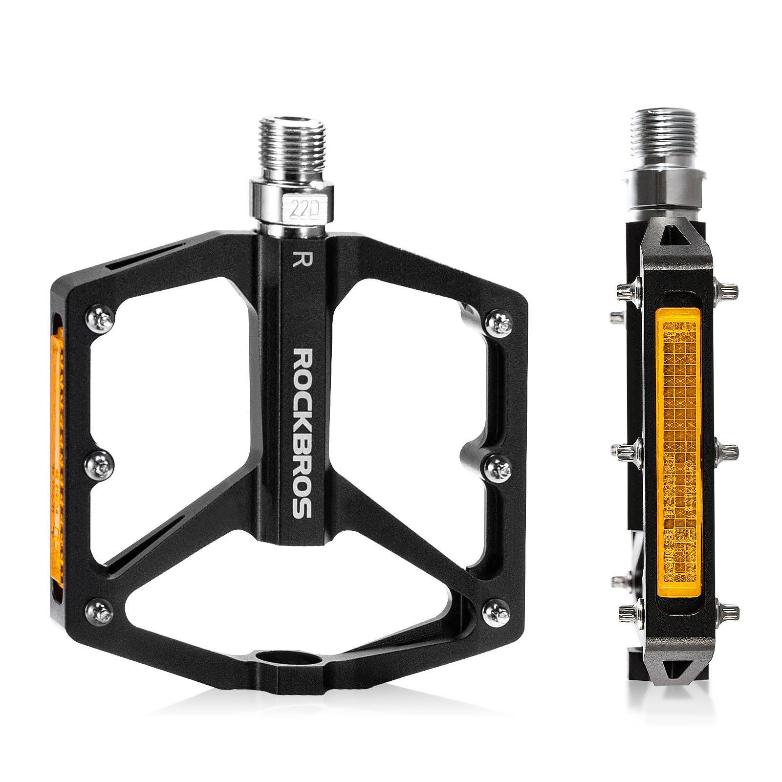 ROCKBROS Fahrradpedale mit Reflektoren aus Aluminiumlegierung 9/16 Zoll - Image 15