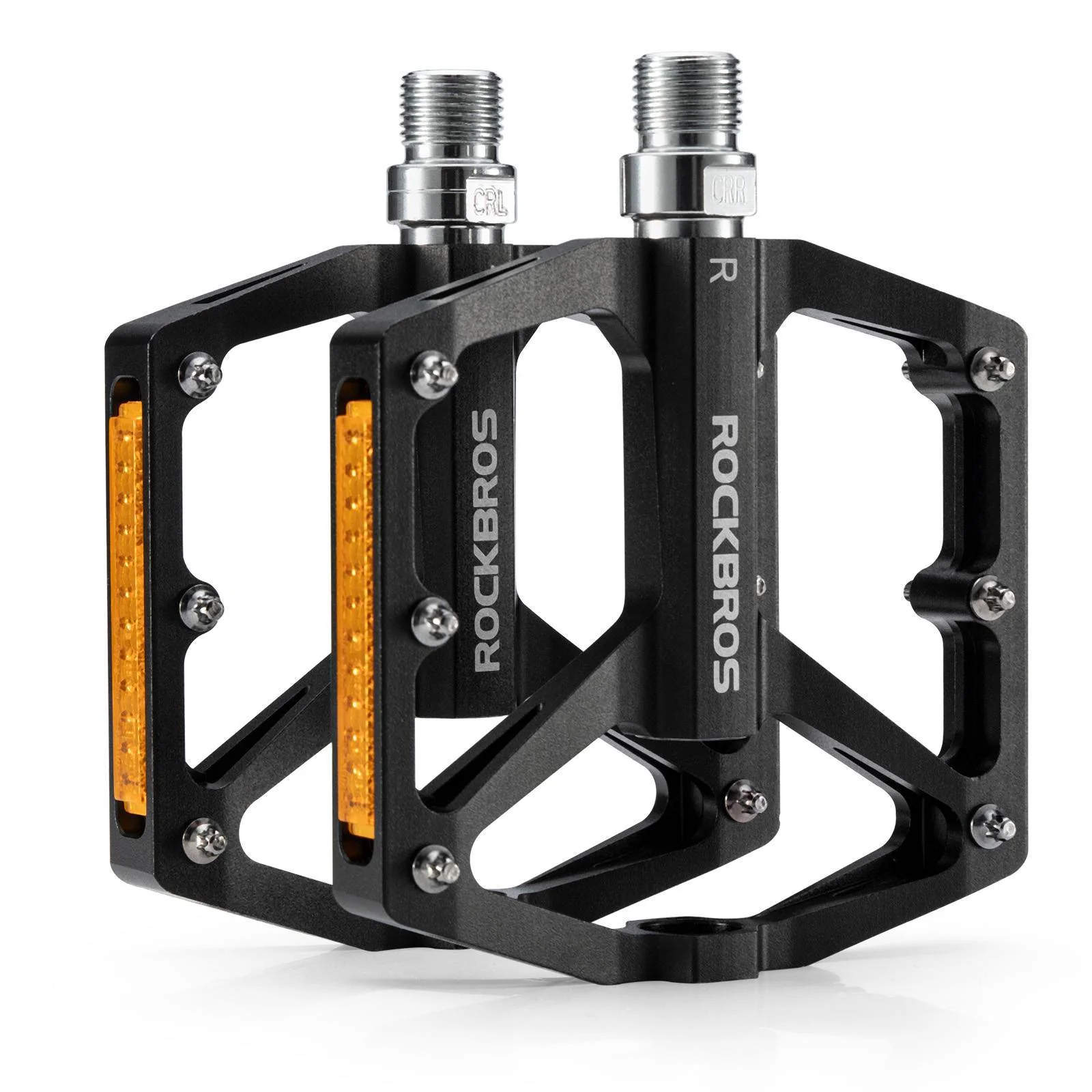 ROCKBROS Fahrradpedale mit Reflektoren aus Aluminiumlegierung 9/16 Zoll - Image 3