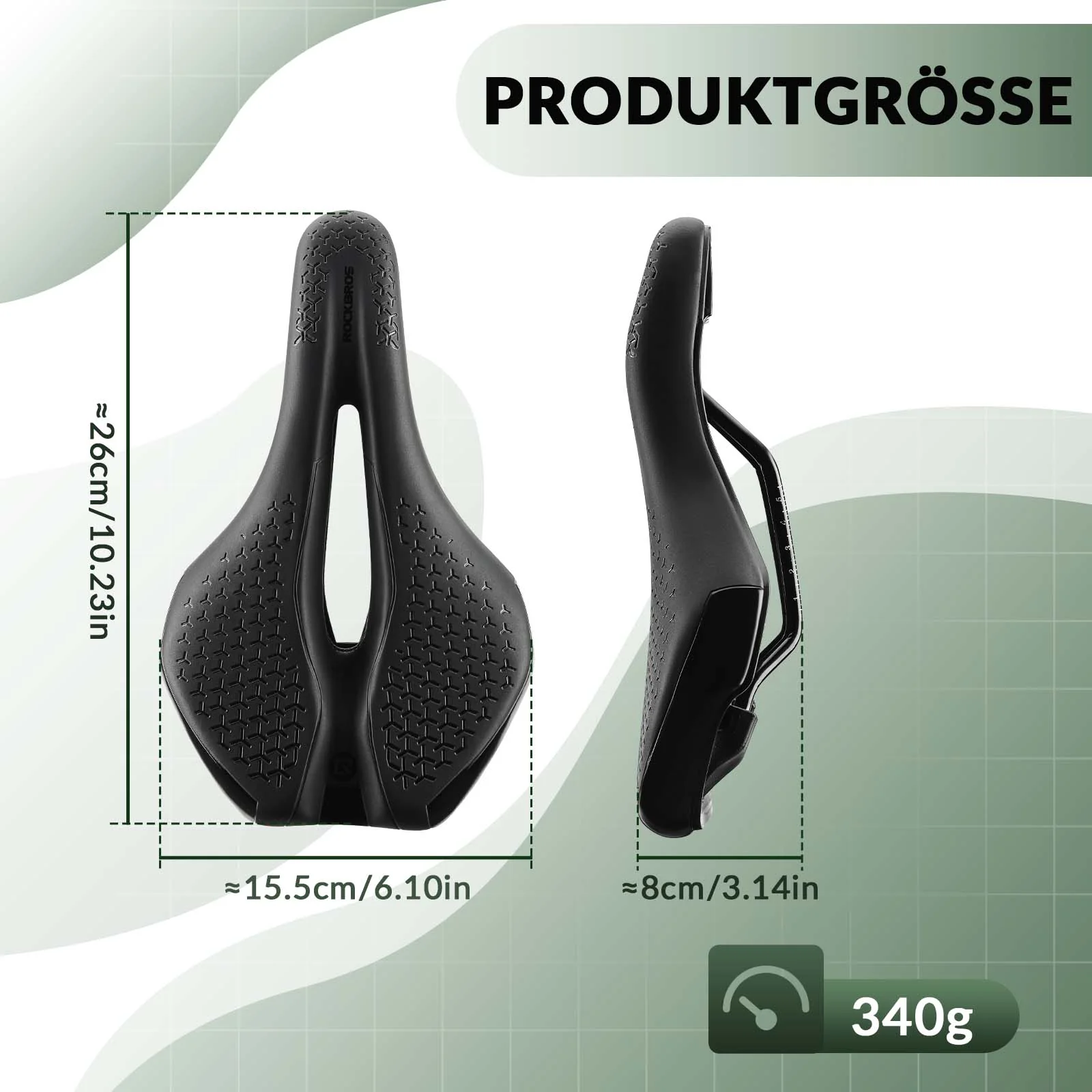 ROCKBROS Fahrradsattel Bequem Hohl Ergonomisch Fahrradsitz Anti-Rutsch - Image 4
