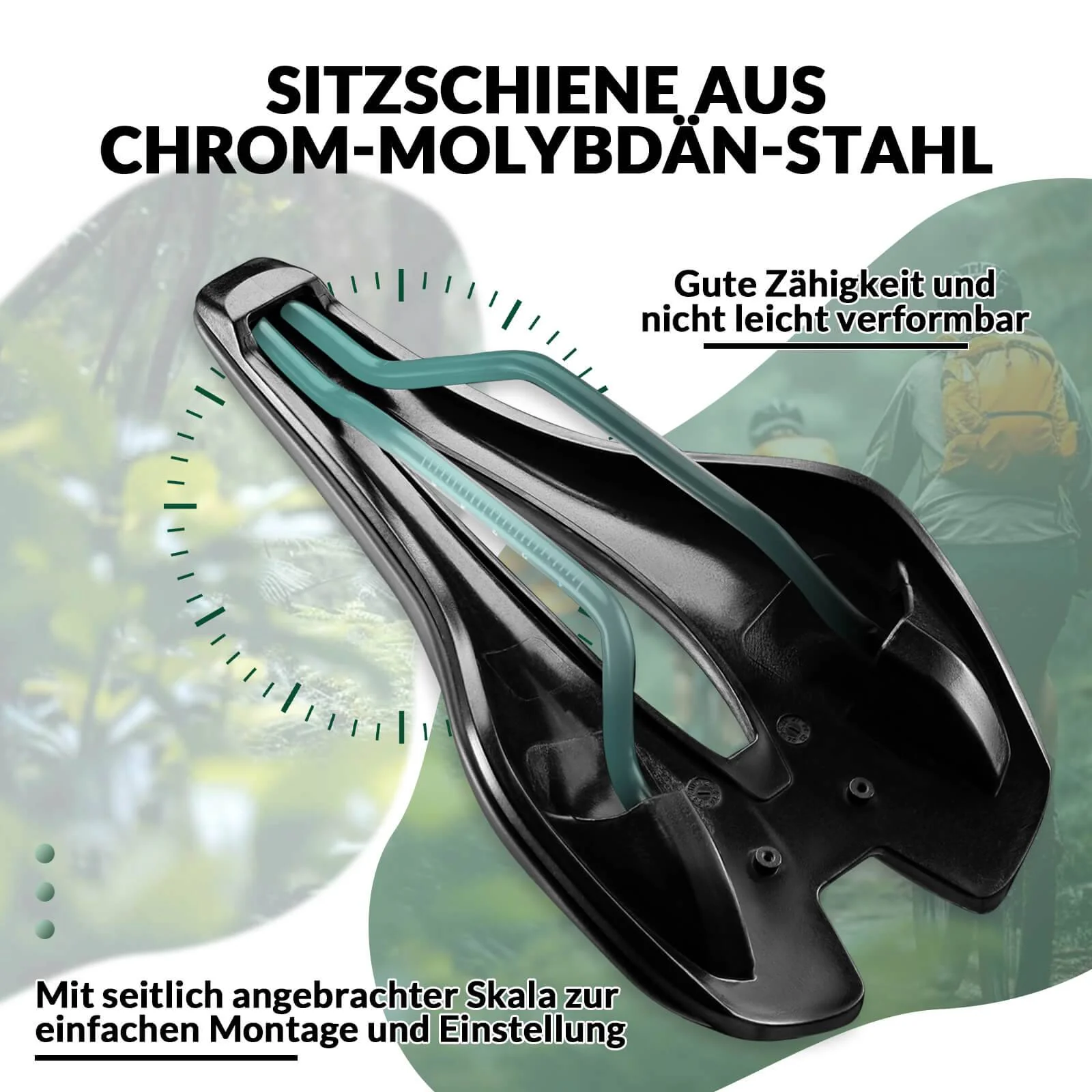 ROCKBROS Fahrradsattel Ergonomisch Fahrradsitz Atmungsaktiver 14,5 * 25cm - Image 4