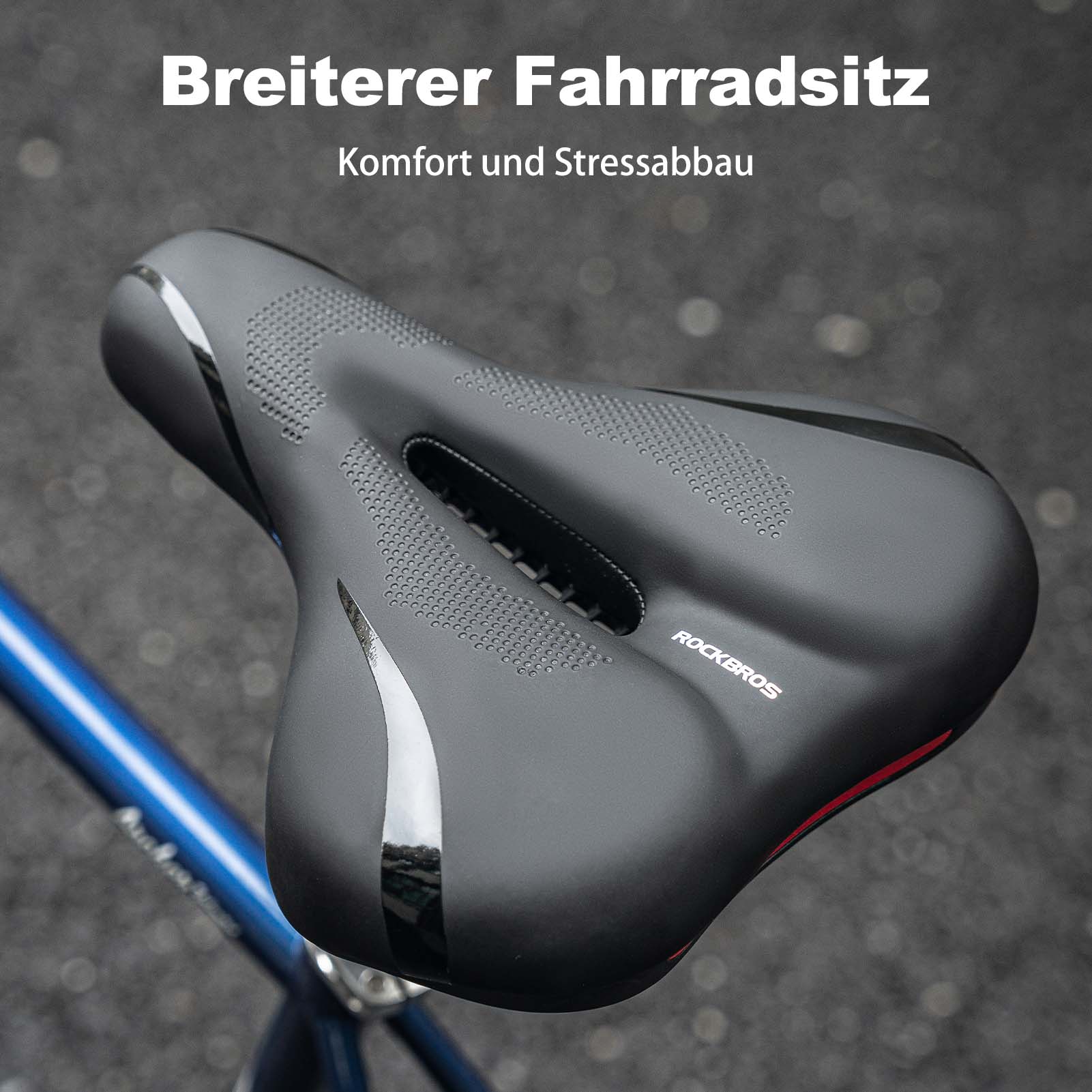 ROCKBROS Fahrradsattel Memory Foam Atmungsaktiv Gel Sattel - Image 7