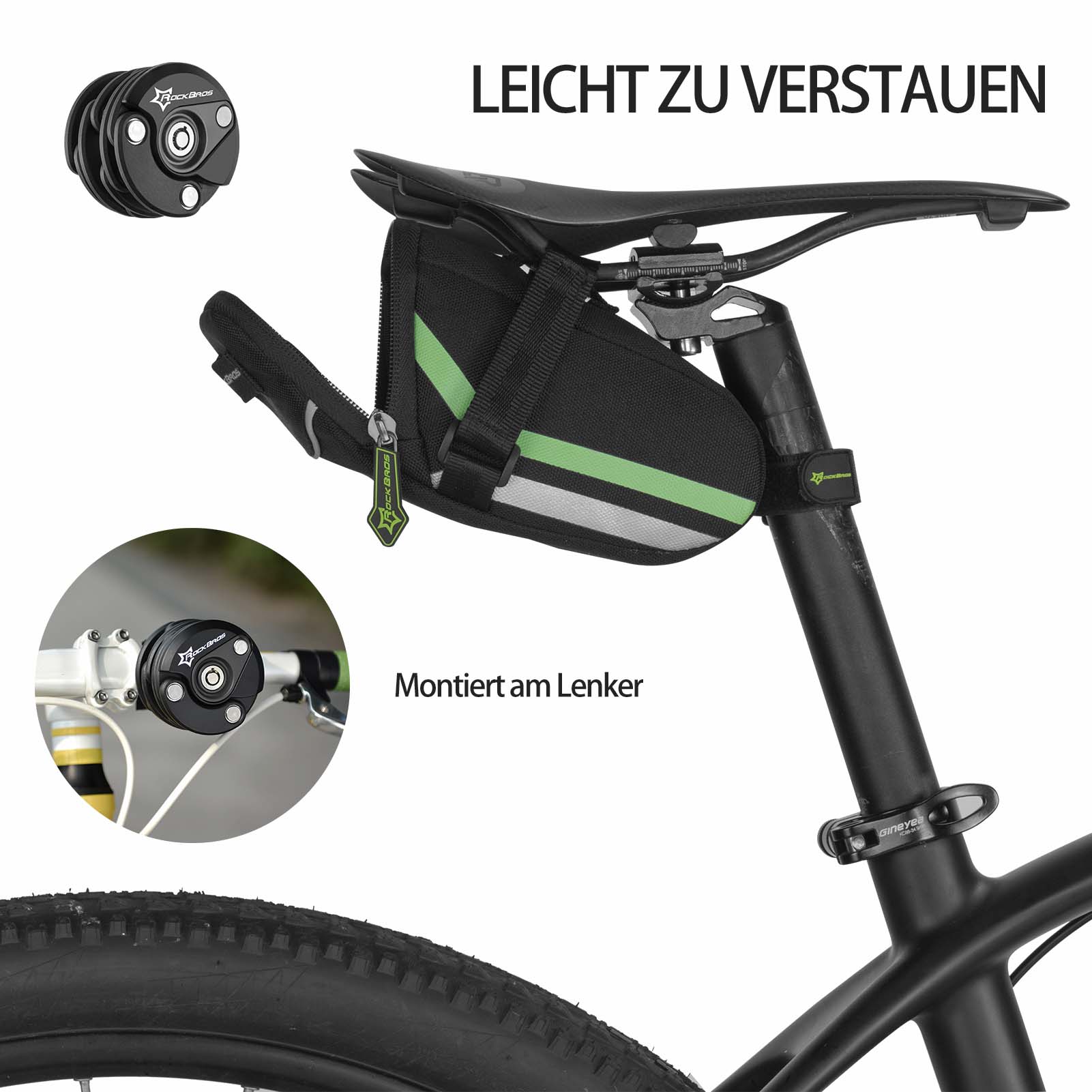 ROCKBROS Fahrradschloss Faltschloss 70 cm Lang Schwarz - Image 7