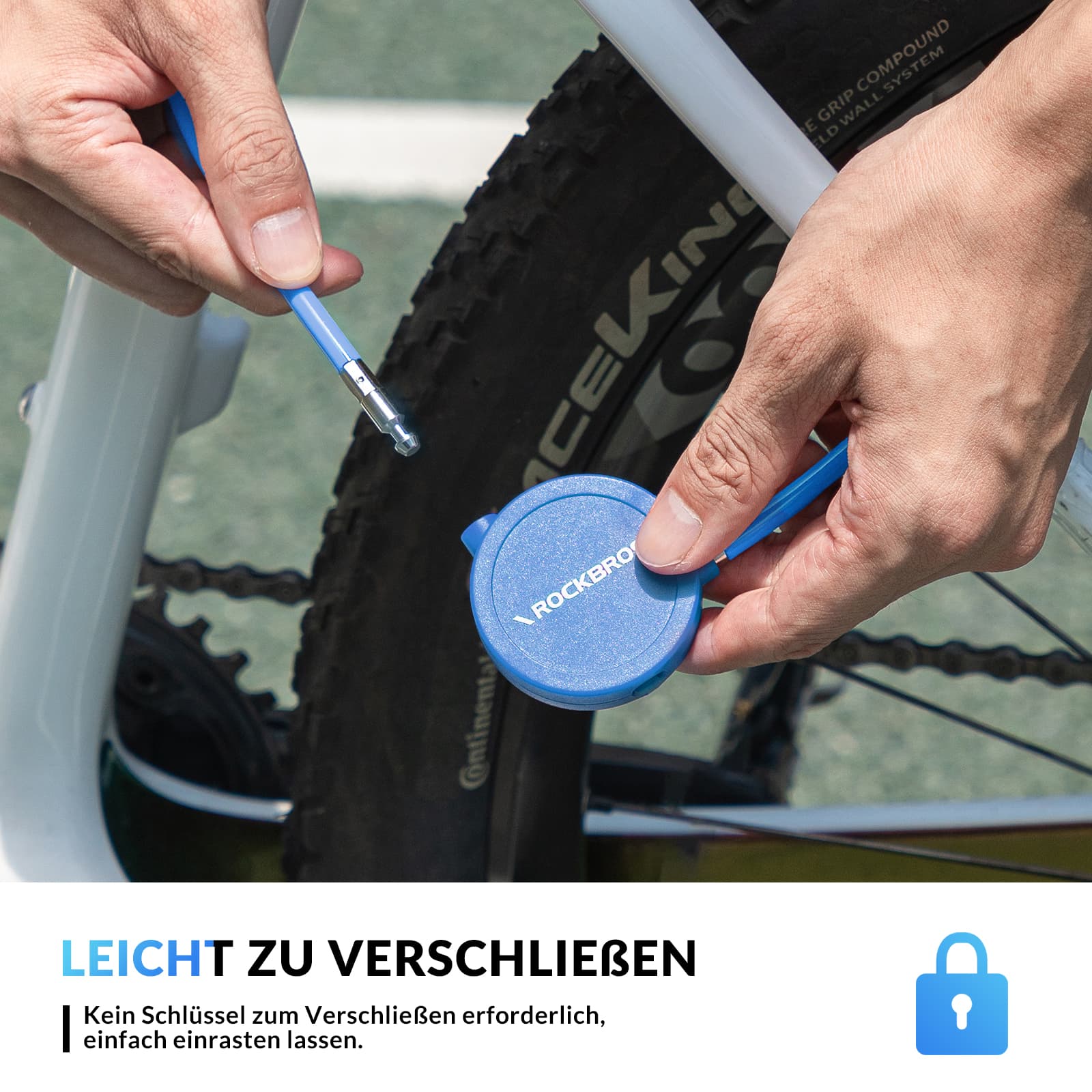ROCKBROS Fahrradschloss für Kinder 69cm Mit 2 Schlüssel - Image 6
