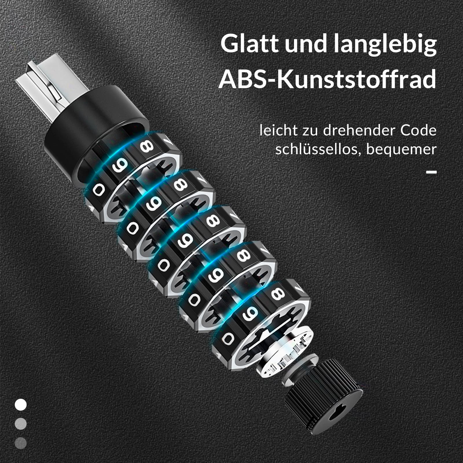 ROCKBROS Fahrradschloss Zahlenschloss 19mm Dickes - Image 9