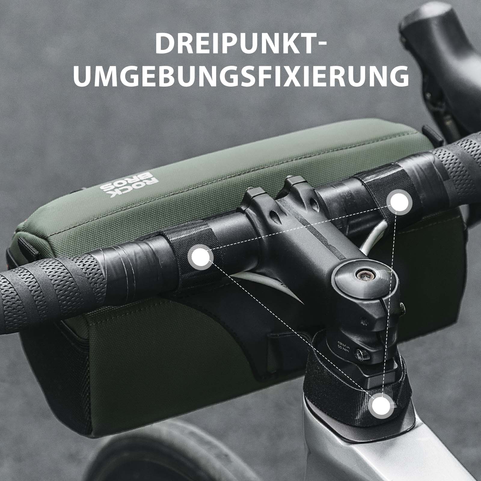 ROCKBROS Fahrradtasche Lenkertasche 2,2L mit Schultergurt in 6 Farben - Image 15