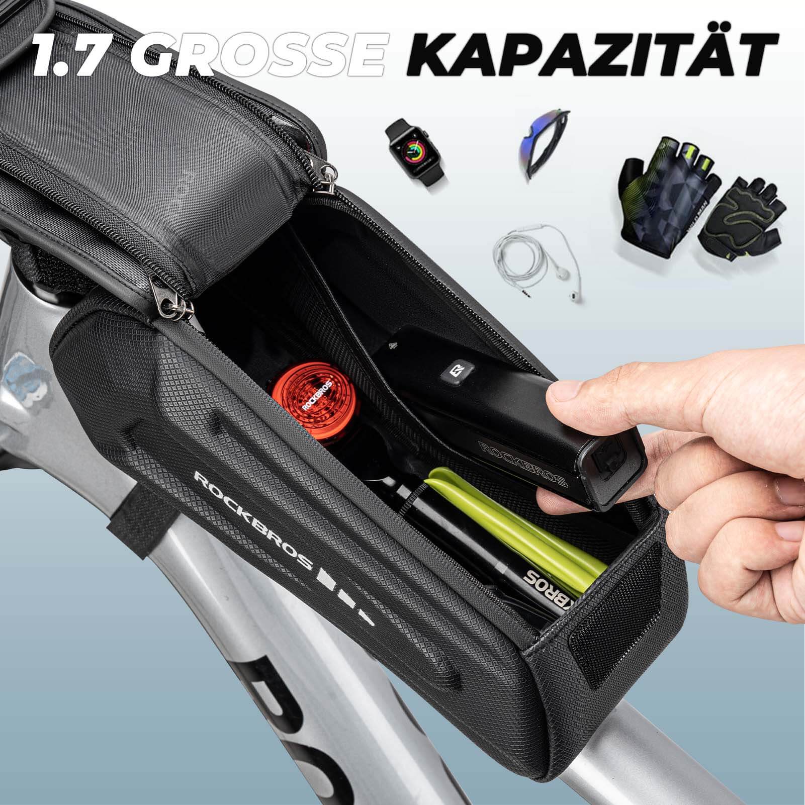 ROCKBROS Fahrradtasche Wasserdicht Handytasche Touchscreen für Smartphone 6,8 Zoll - Image 11