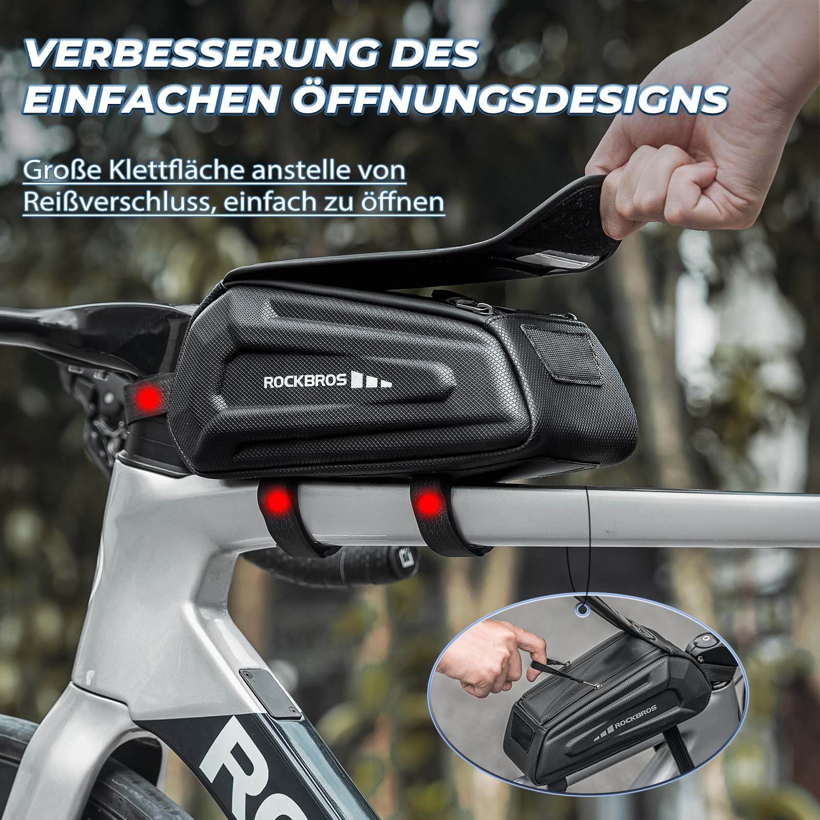 ROCKBROS Fahrradtasche Wasserdicht Handytasche Touchscreen für Smartphone 6,8 Zoll - Image 7