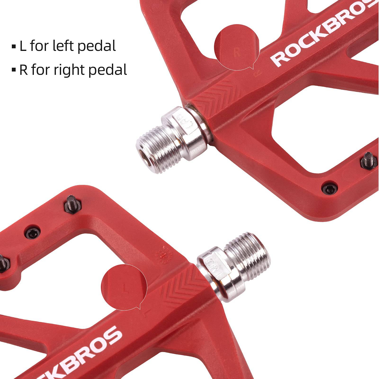 ROCKBROS Flat pedale 9/16 aus Nylon 3 Sealed Bearings rutschfest - Image 13