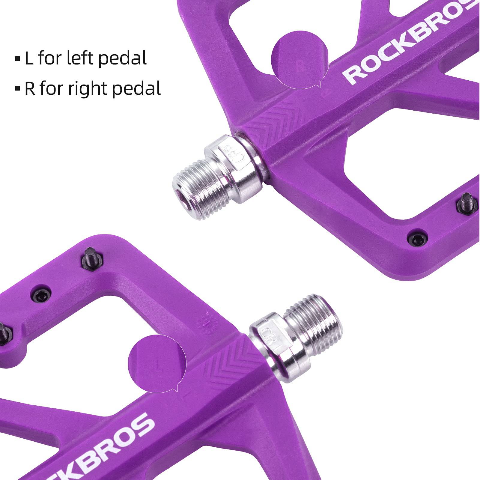 ROCKBROS Flat pedale 9/16 aus Nylon 3 Sealed Bearings rutschfest - Image 27