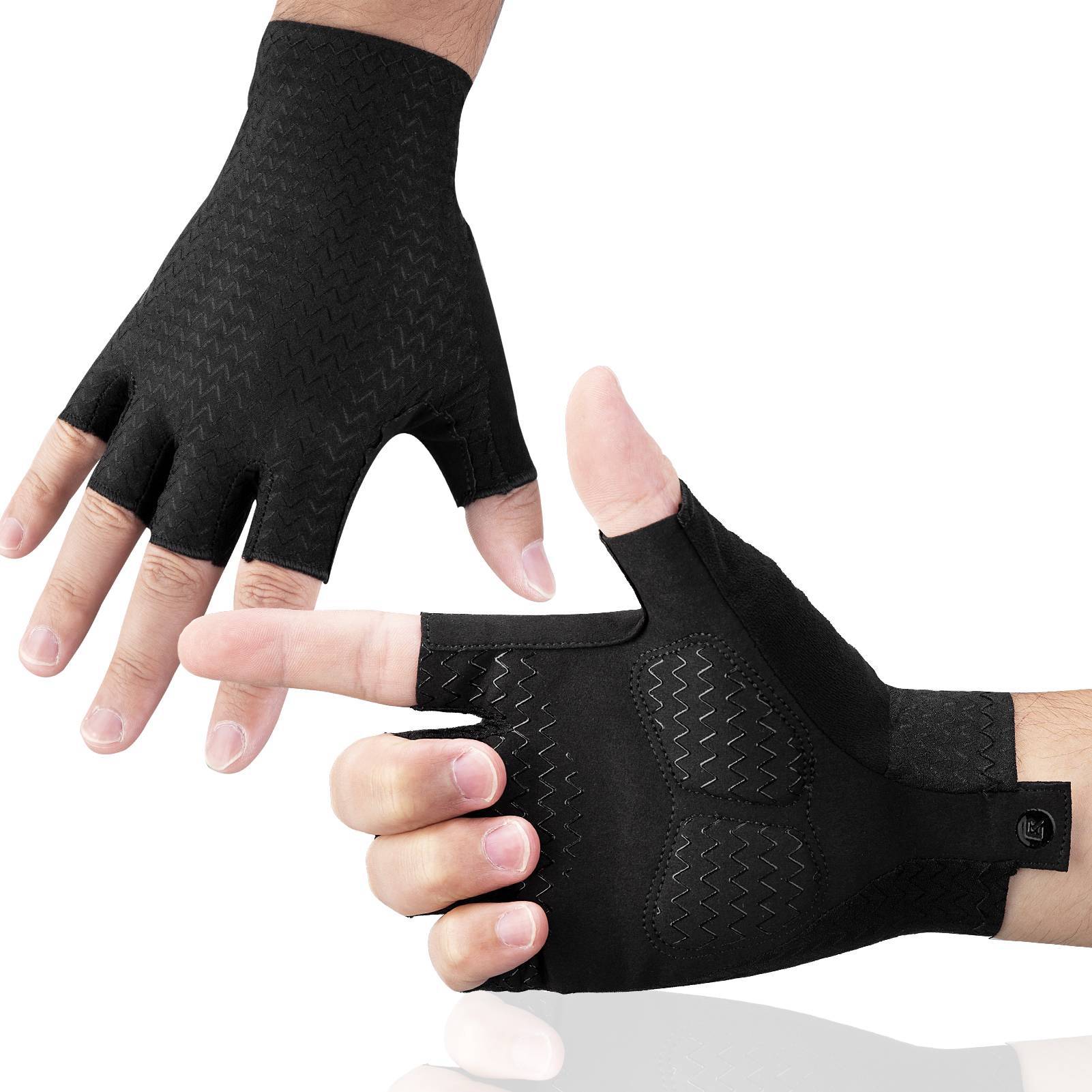 ROCKBROS Gel gemusterte Rutschfeste Halbfinger-Reithandschuhe - Image 4