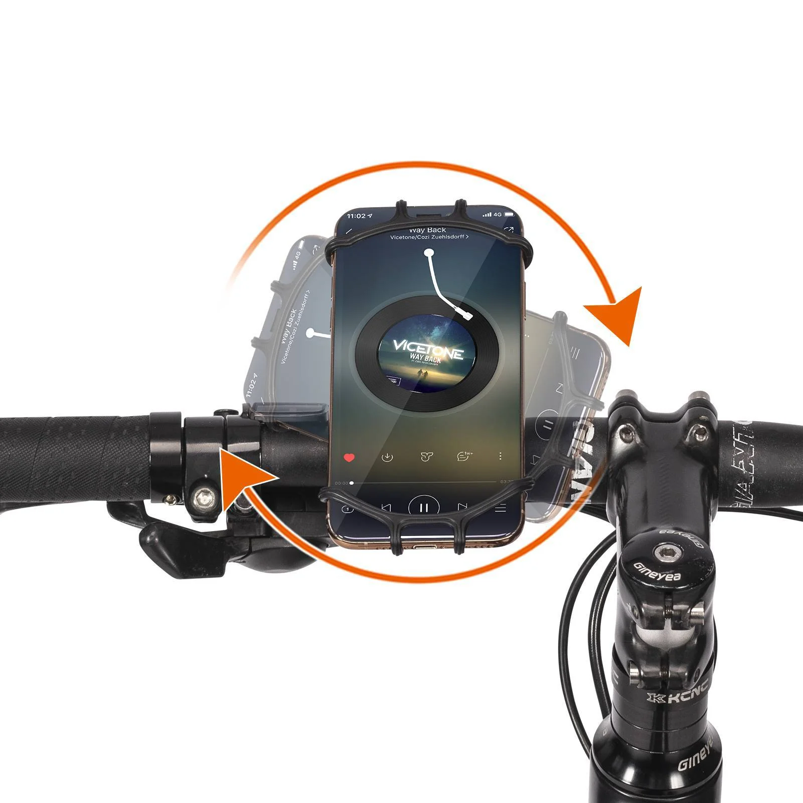 ROCKBROS Handyhalterung aus Silikon 360° Drehbar für Motorrad & Fahrrad - Image 10