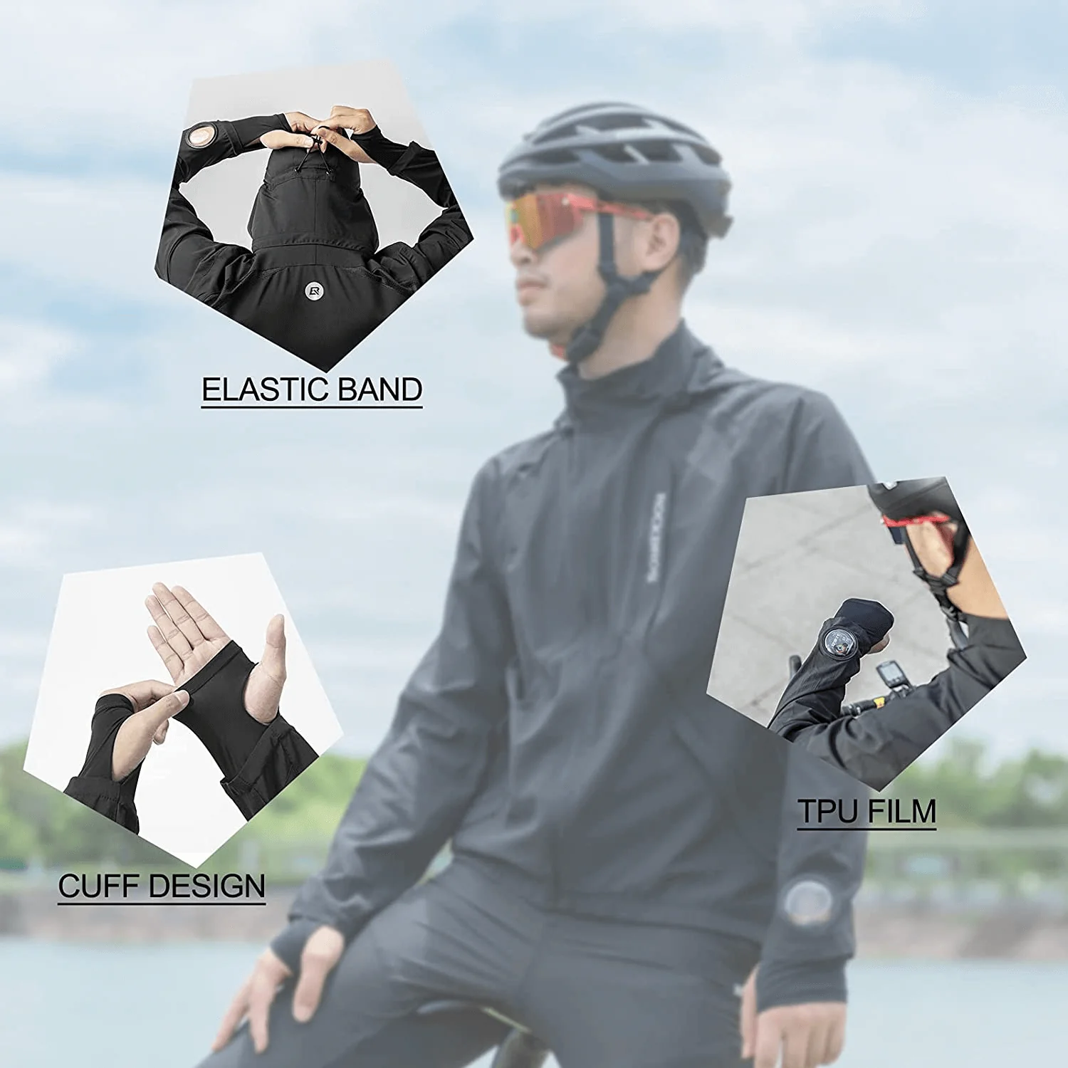 ROCKBROS Herren Softshelljacke atmungsaktiv Fahrradjacke Sommer/Herbst - Image 6