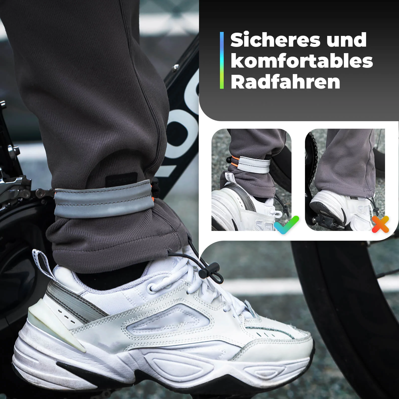 ROCKBROS Hosenband reflektierend für Radfahren Reflektorband - Image 4